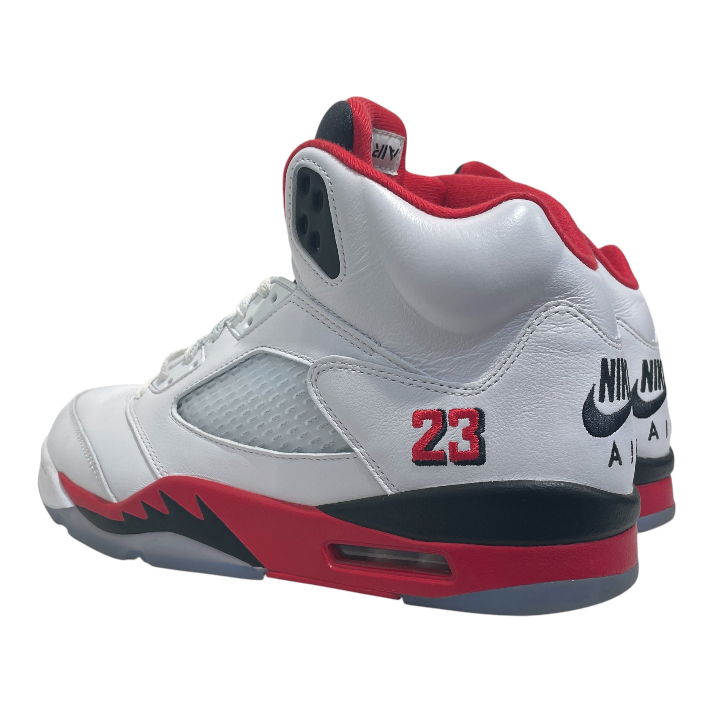 NIKE/AIR JORDAN 5/Hi-Sneakers/US 10.5/Leather/WHT/HQ7978-101 view 2