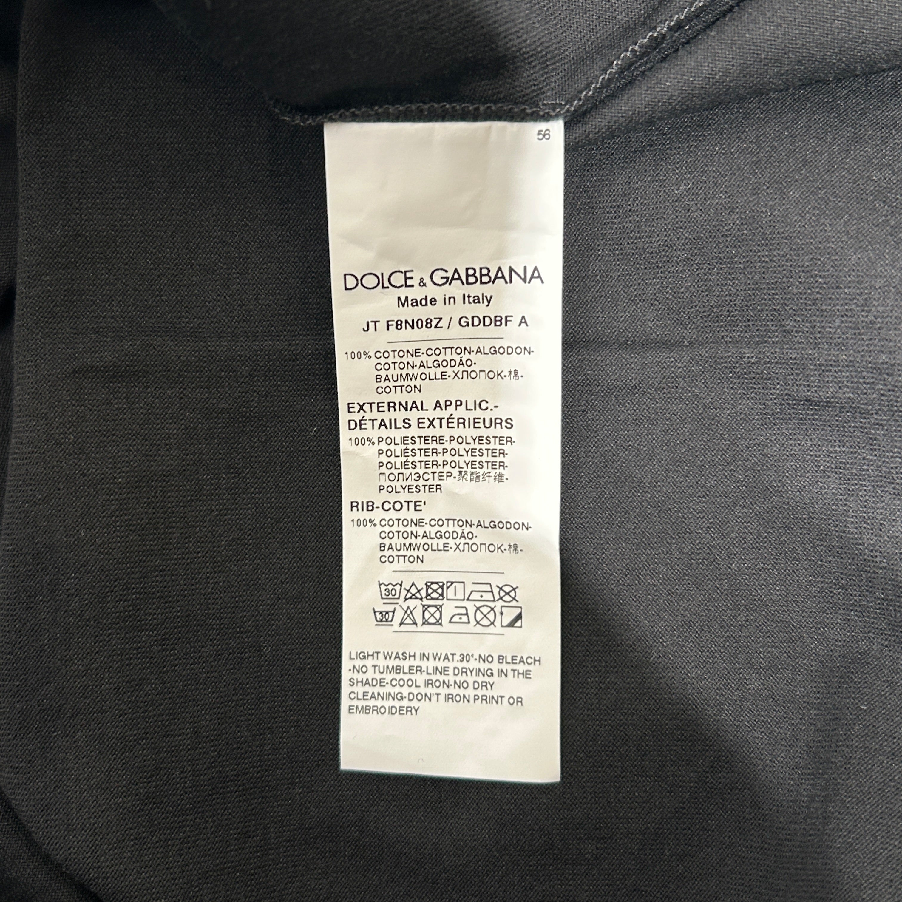 DOLCE&GABBANA/T-Shirt/44/Cotton/BLK/HEART GABBANA view 4