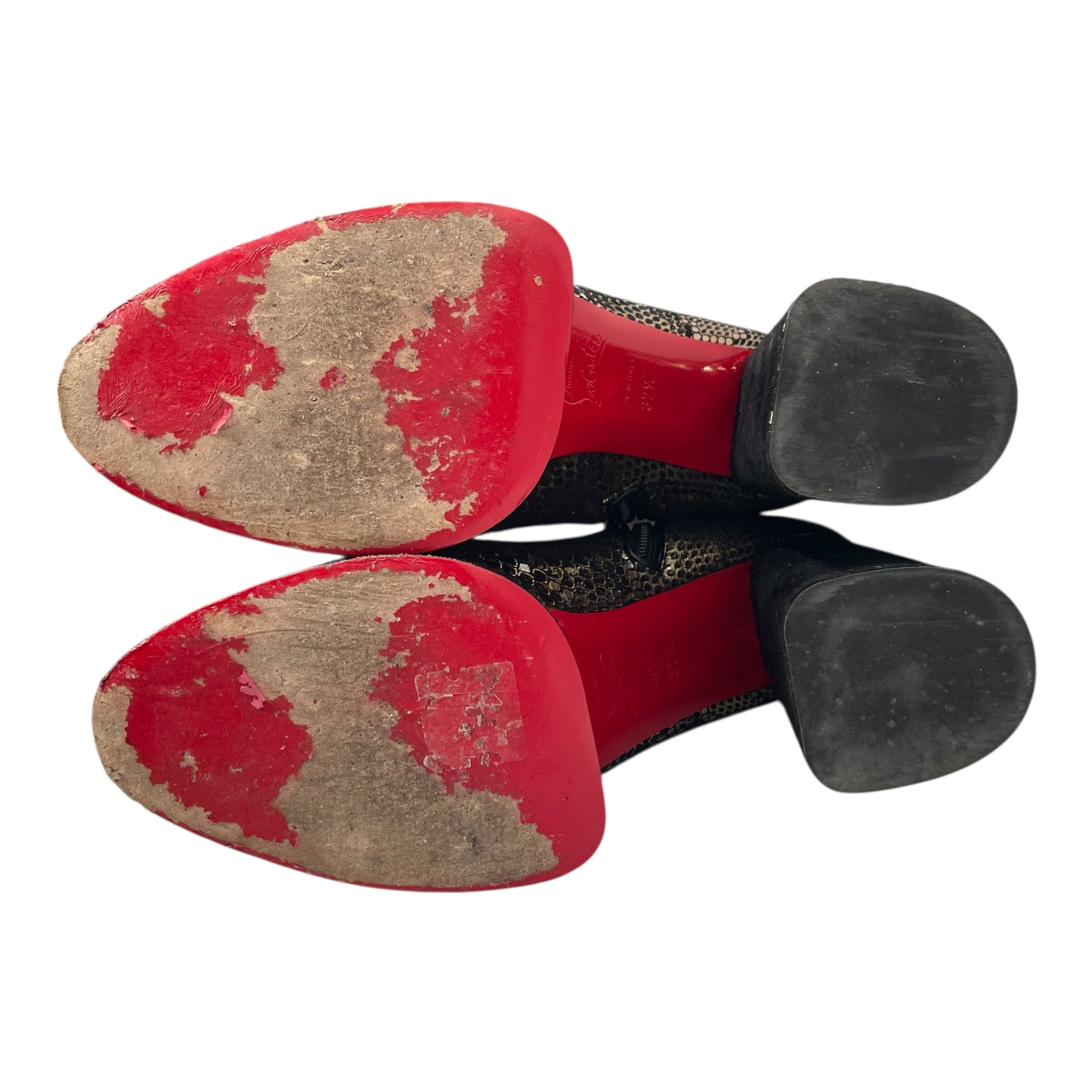 Christian Louboutin/Ankle Boots/US 6.5/Animal Pattern/GLD/ view 4