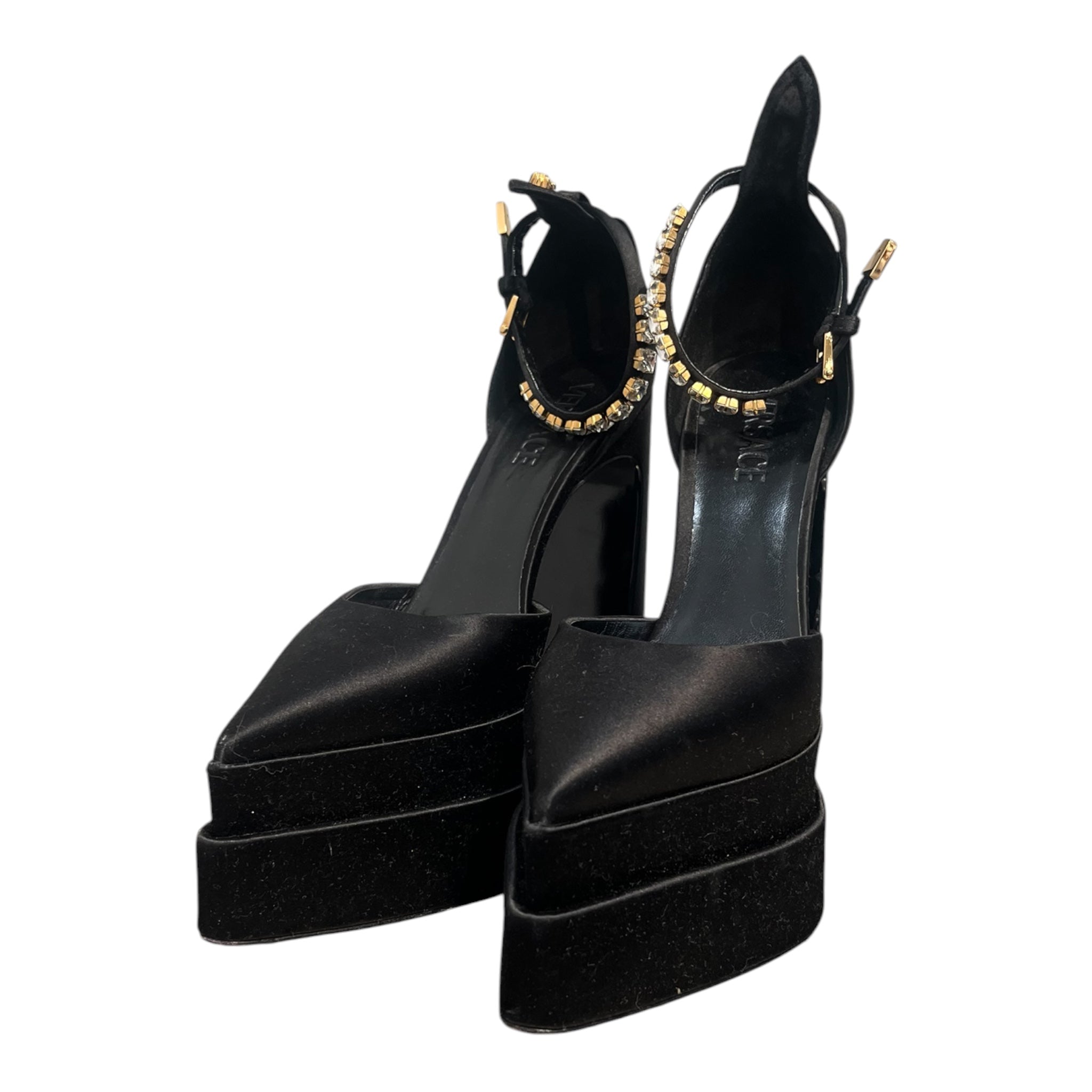 VERSACE/Heels/EU 41/BLK/Platform/MEDUSA AEVITAS-SATEEN view 1