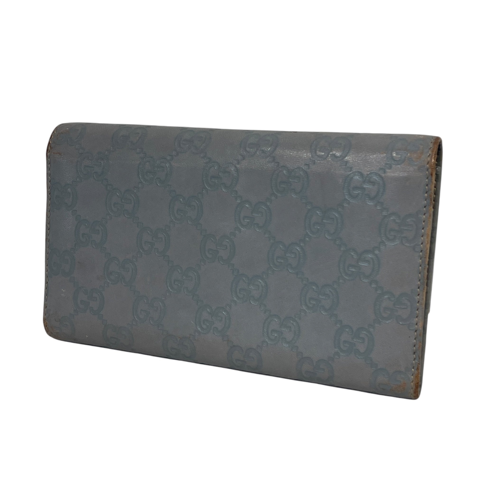 GUCCI/Wallet/Monogram/Leather/BLU/ view 2