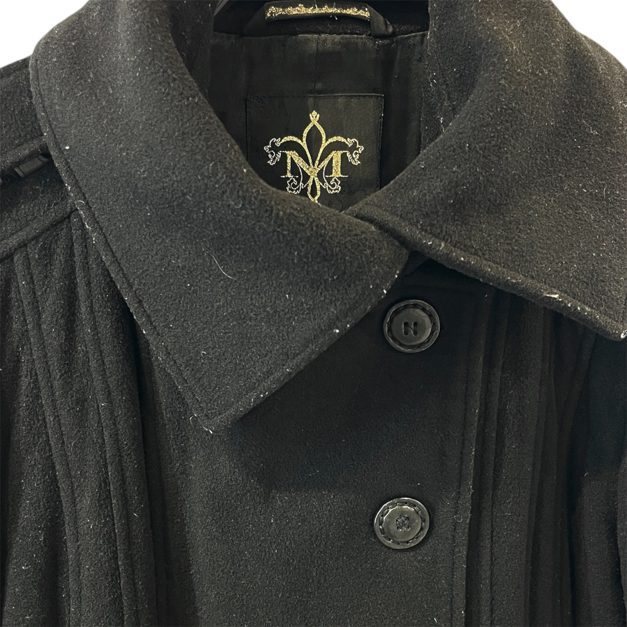 MACKAGE/Trench Coat/M/Cotton/BLK/LEATHER POCKET view 5