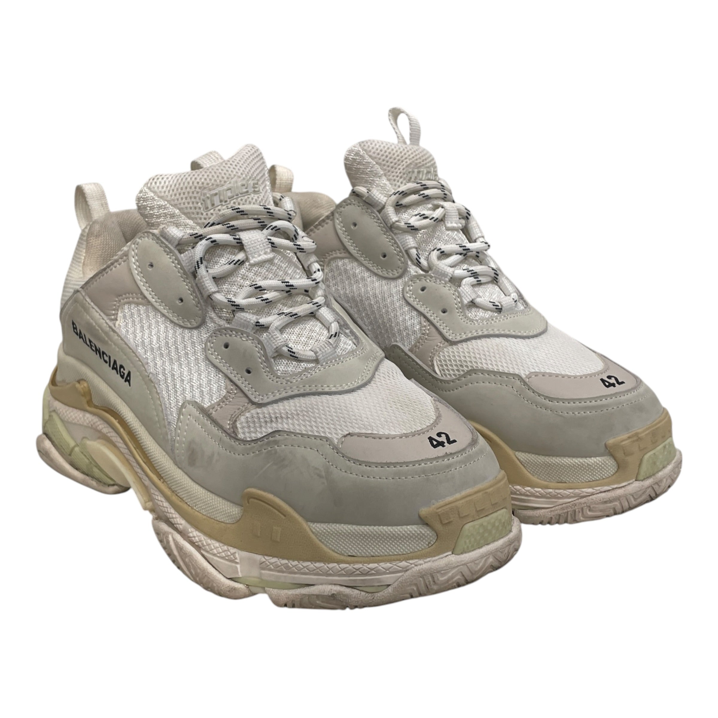 BALENCIAGA/Hi-Sneakers/EU 42/Cotton/WHT/NO. 541624 view 1