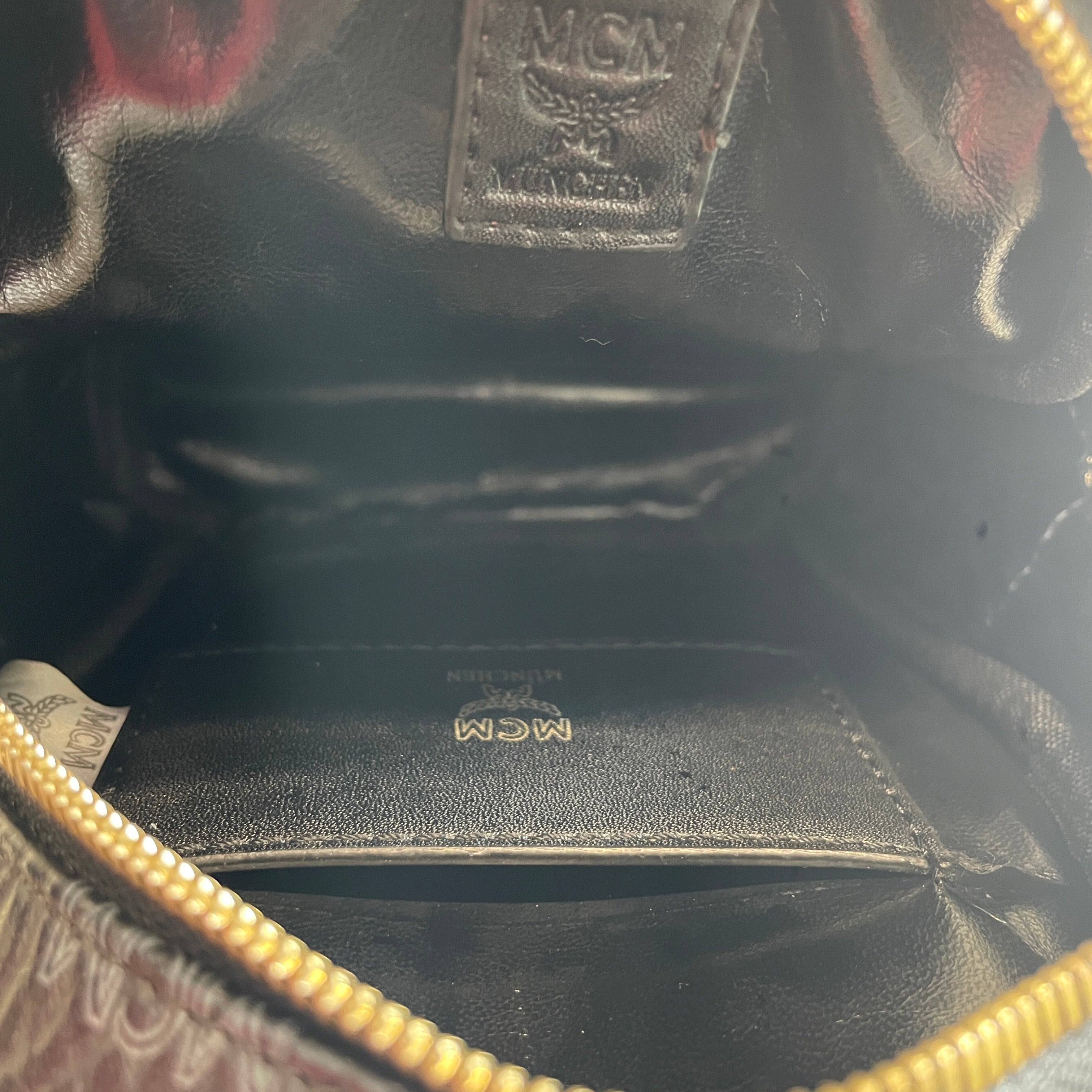 MCM/Backpack/Monogram/Leather/BLK/GLD STUDDED MINI BCKPCK view 5