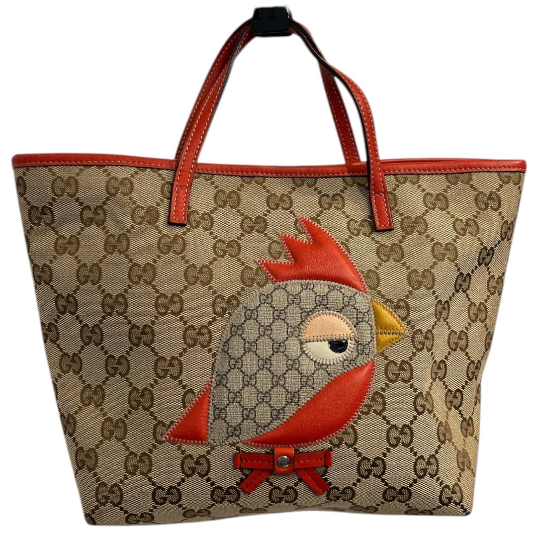 GUCCI/Hand Bag/Monogram/Leather/BEG/CANVAS ZOO PARROT view 1