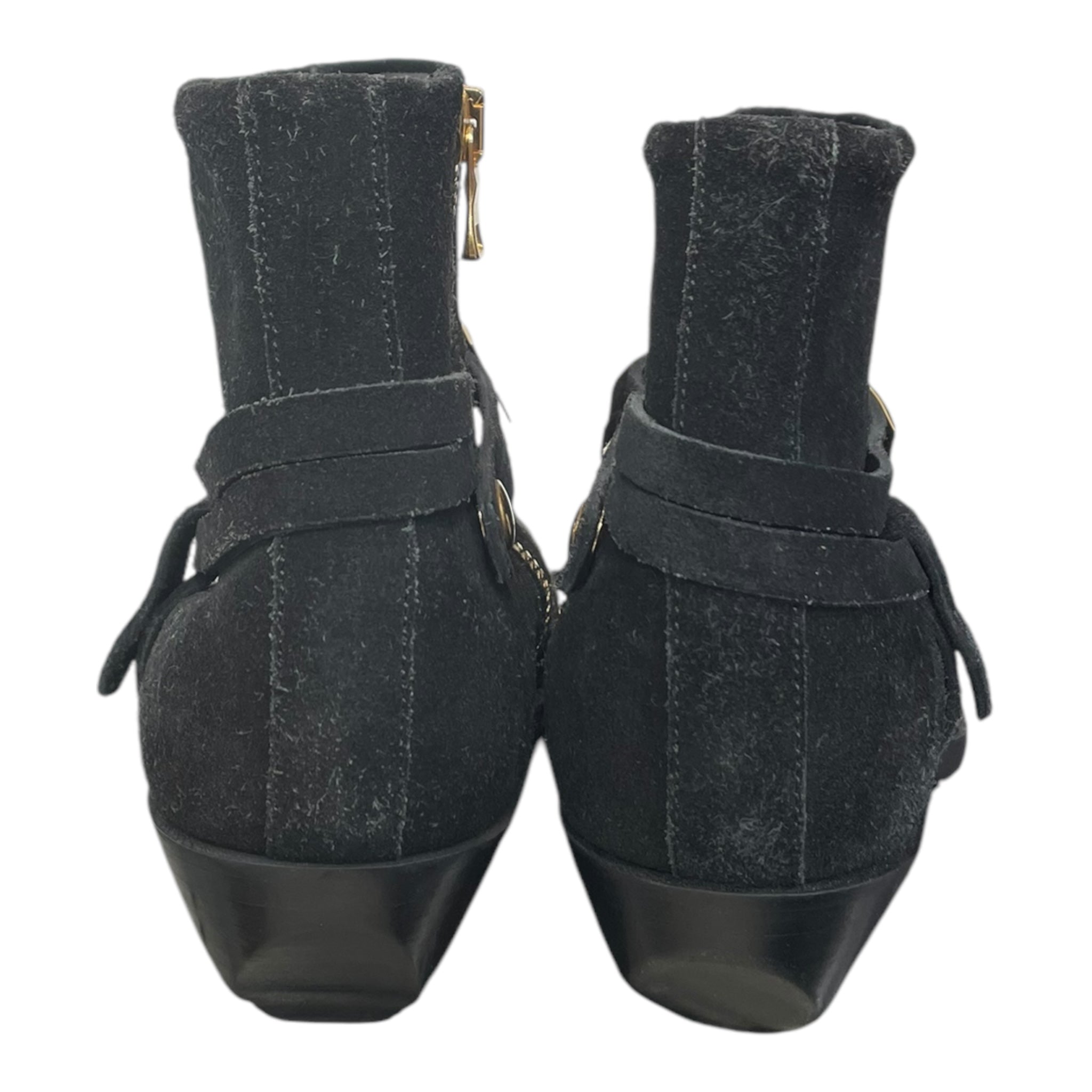 BALMAIN/Ankle Boots/US 6.5/Suede/BLK/ view 4