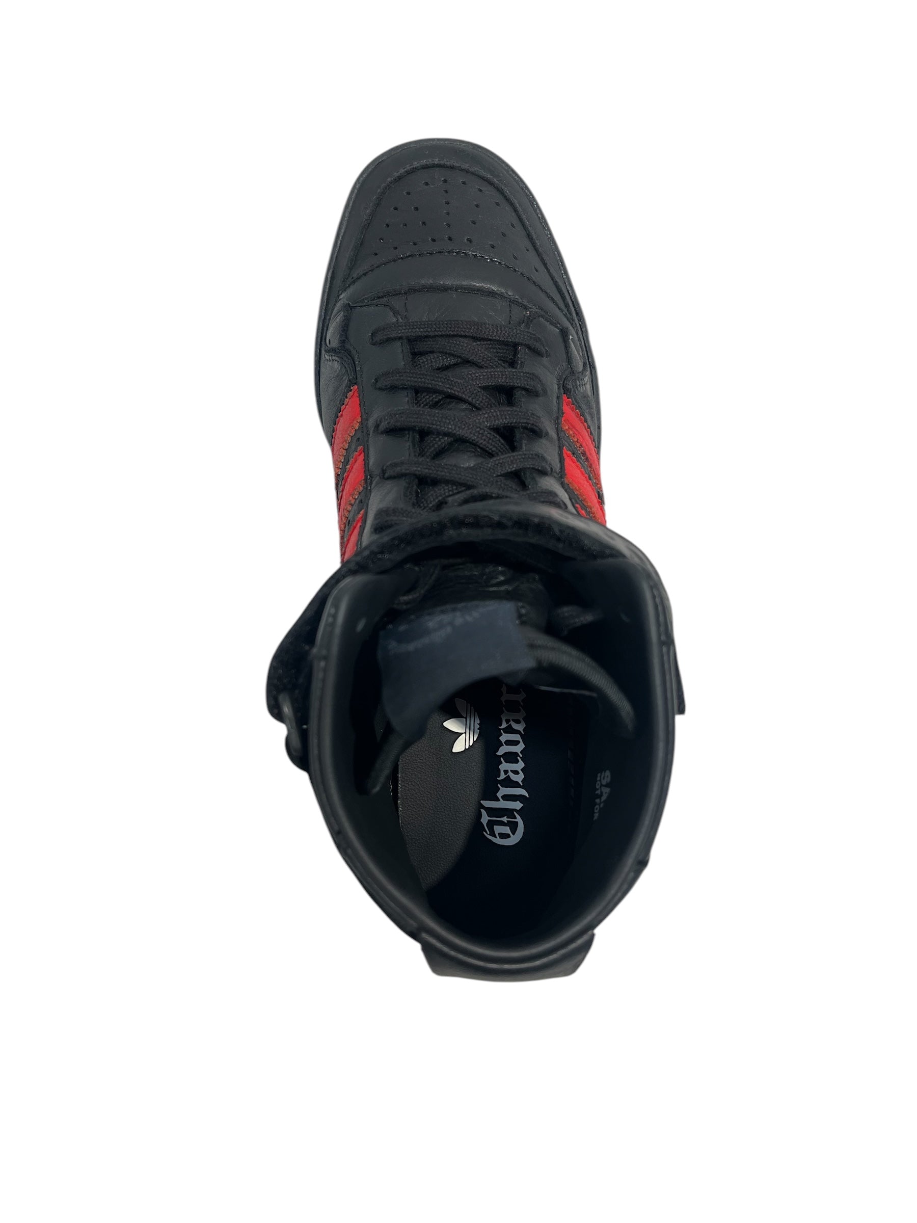 WILLY CHAVARRIA/adidas/Hi-Sneakers/US 9/Leather/BLK/WILLY COLLAB FORUM HI view 3