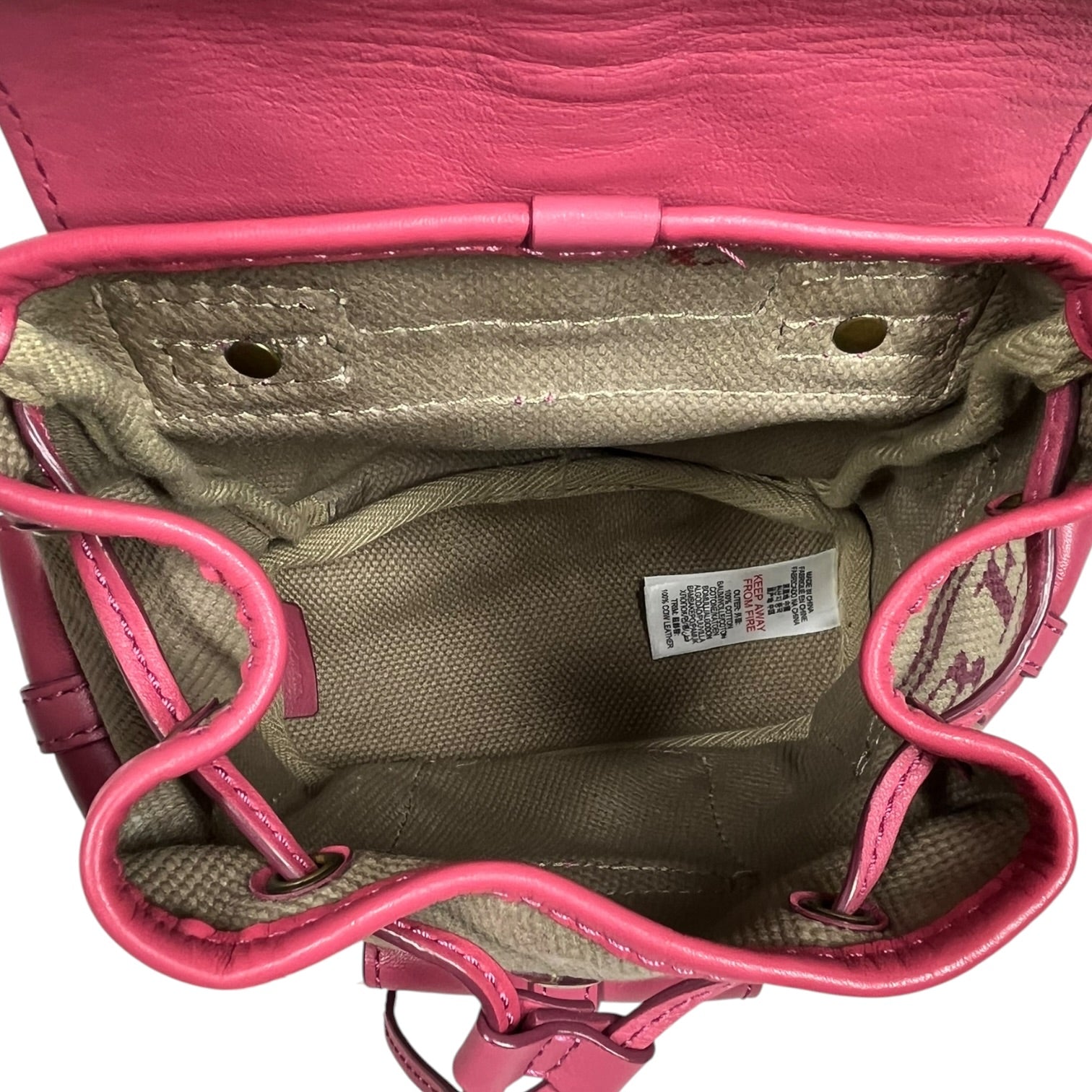 BURBERRY/Backpack/Cotton/KHK/Linen Backpack view 4