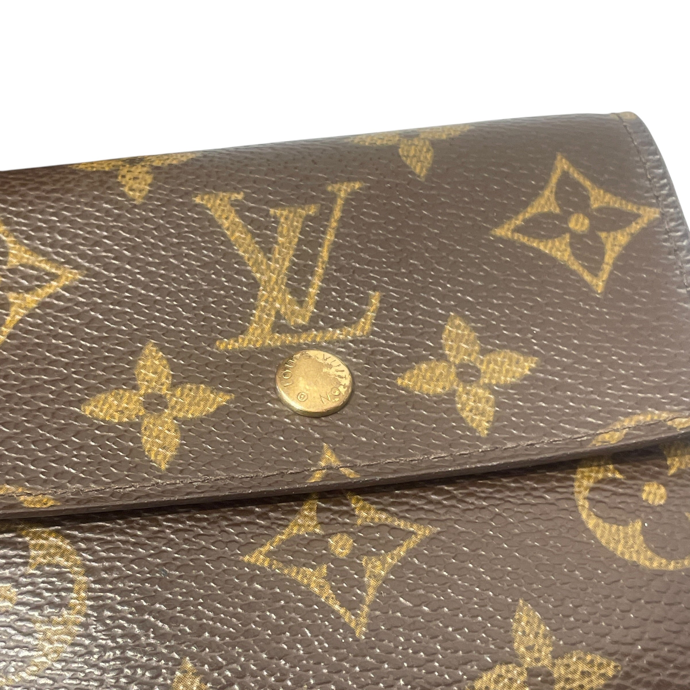 LOUIS VUITTON/Vintage/Trifold Wallet/Monogram/BRW/M's/2004 ELISE view 8