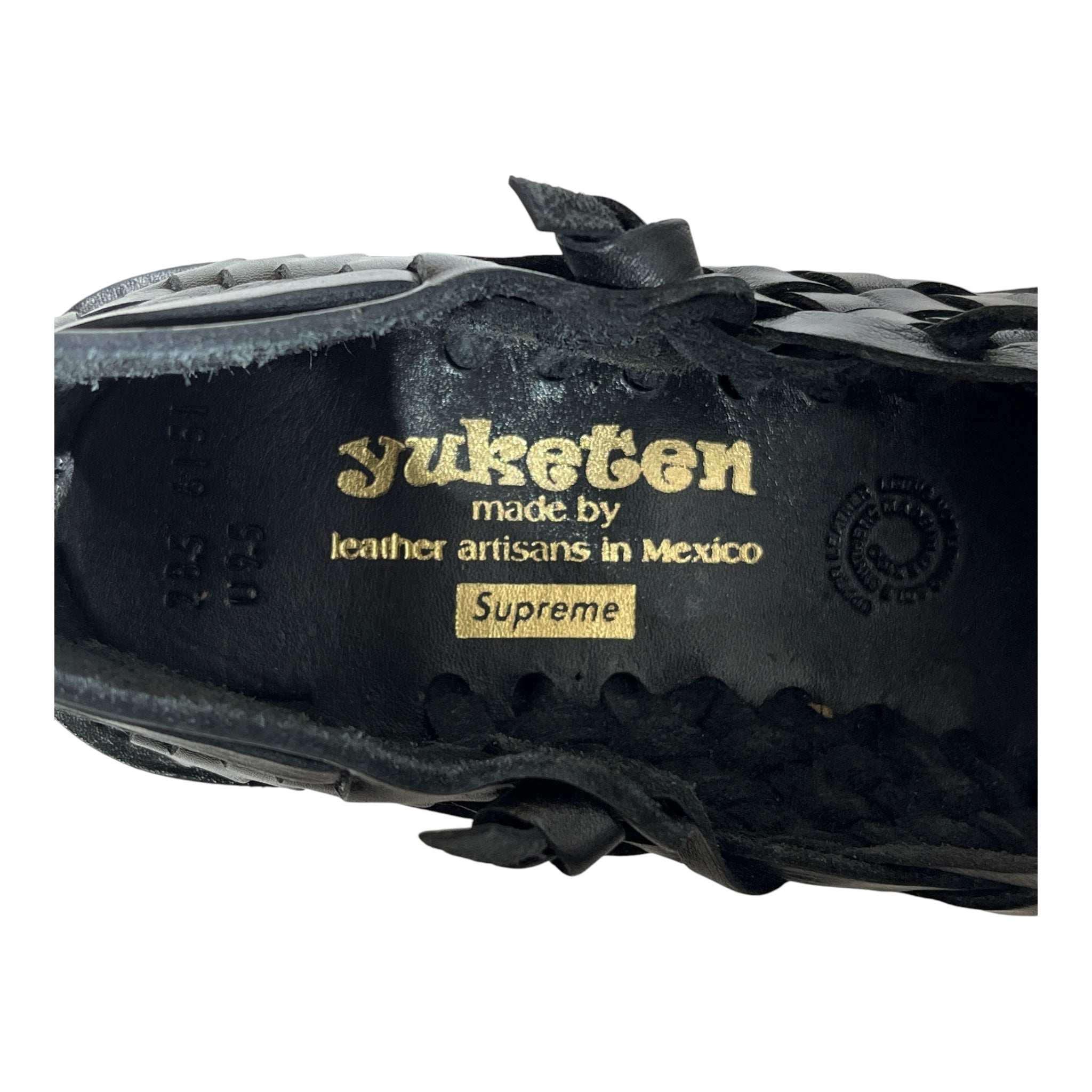 Supreme/YUKETEN/Sandals/US 9.5/Leather/BLK/LEO SANDAL view 4