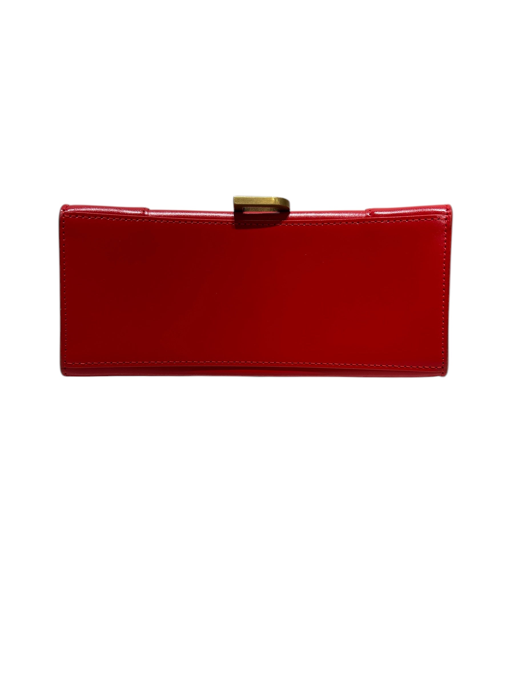 BALENCIAGA/Cross Body Bag/Leather/RED/HOURGLASS CHERRY RED GLD HRDWR view 3