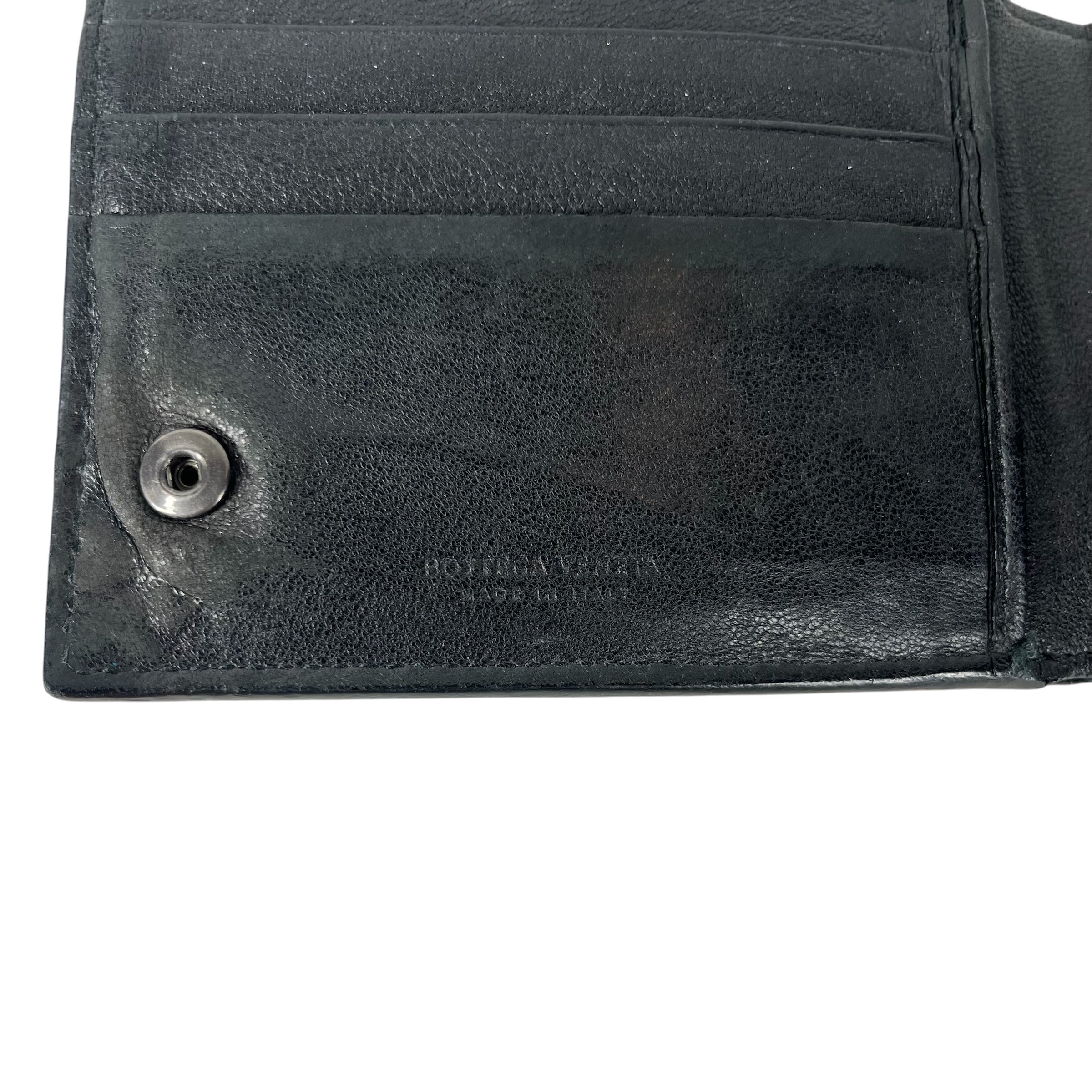 BOTTEGA VENETA/Bifold Wallet/Leather/BLK/M's/BIFOLD TRIPLE POCKET WALLET view 4