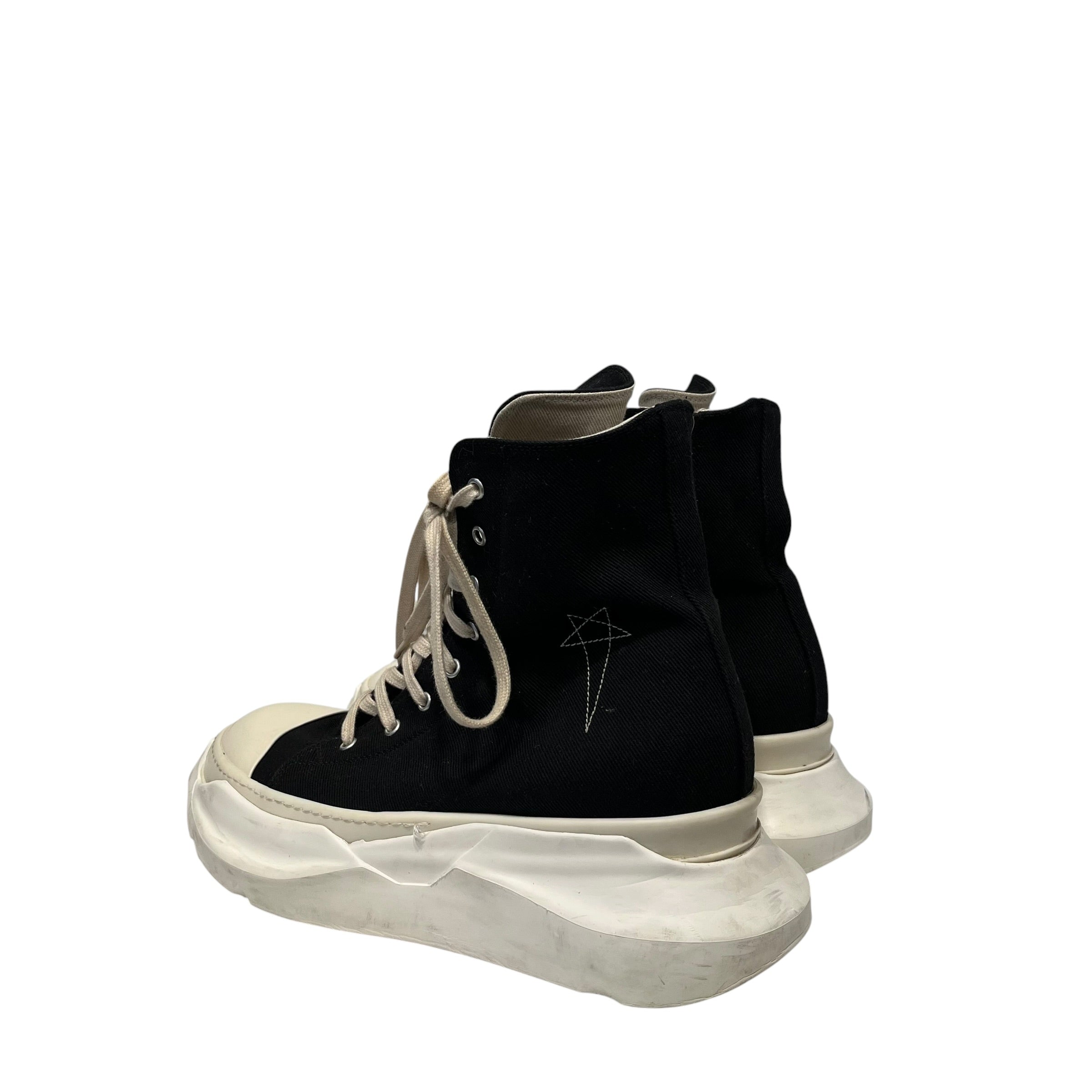 RICK OWENS DRKSHDW/Hi-Sneakers/US 11/Cotton/BLK/Abstract Sneaker view 2