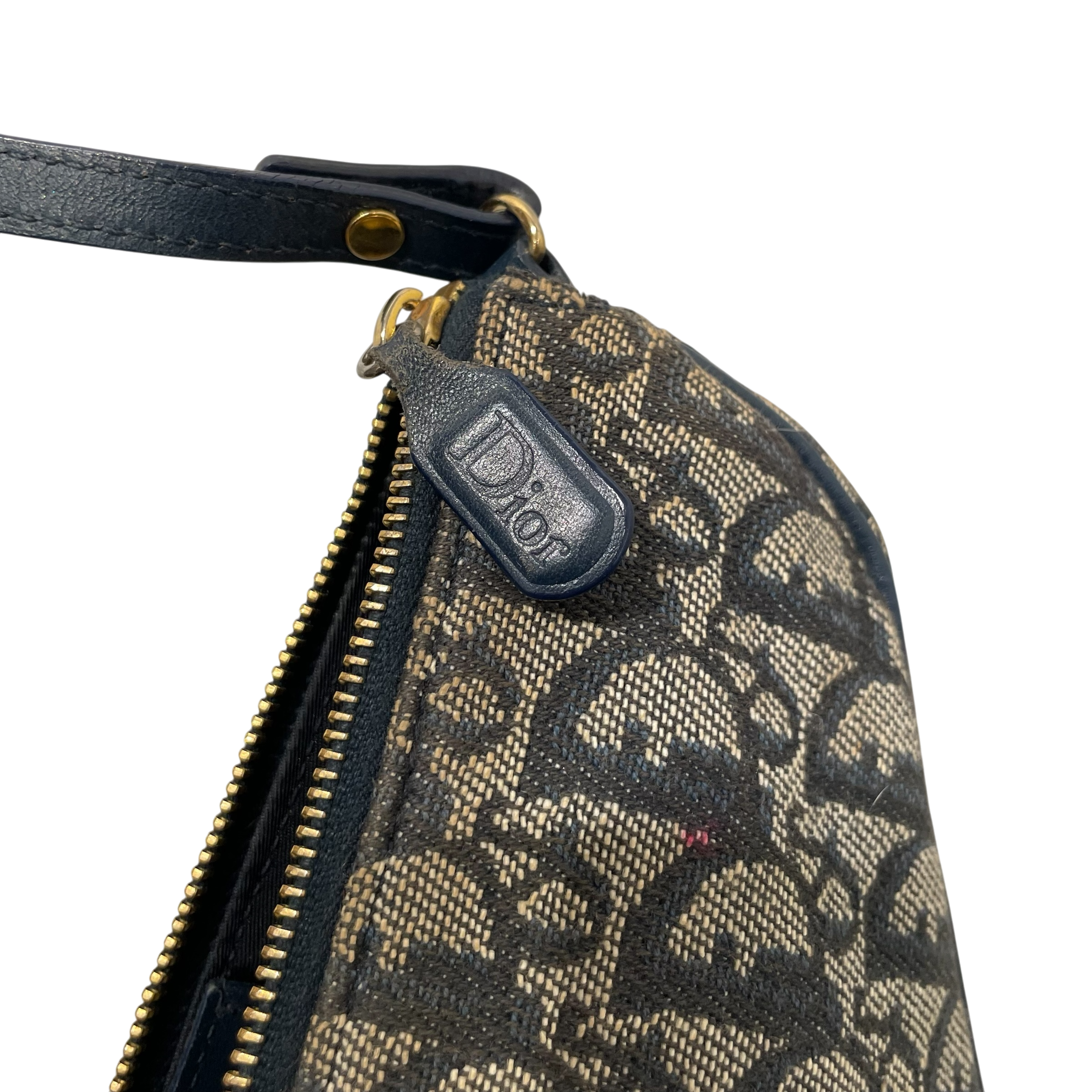 Christian Dior/Hand Bag/Monogram/NVY/Diorissimo Sadle Vintage Bag view 5