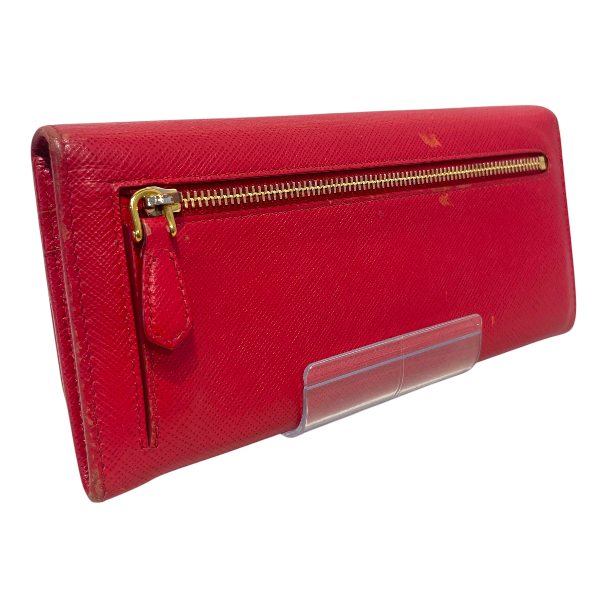 PRADA/Long Wallet/Leather/RED/L's/Saffiano view 4