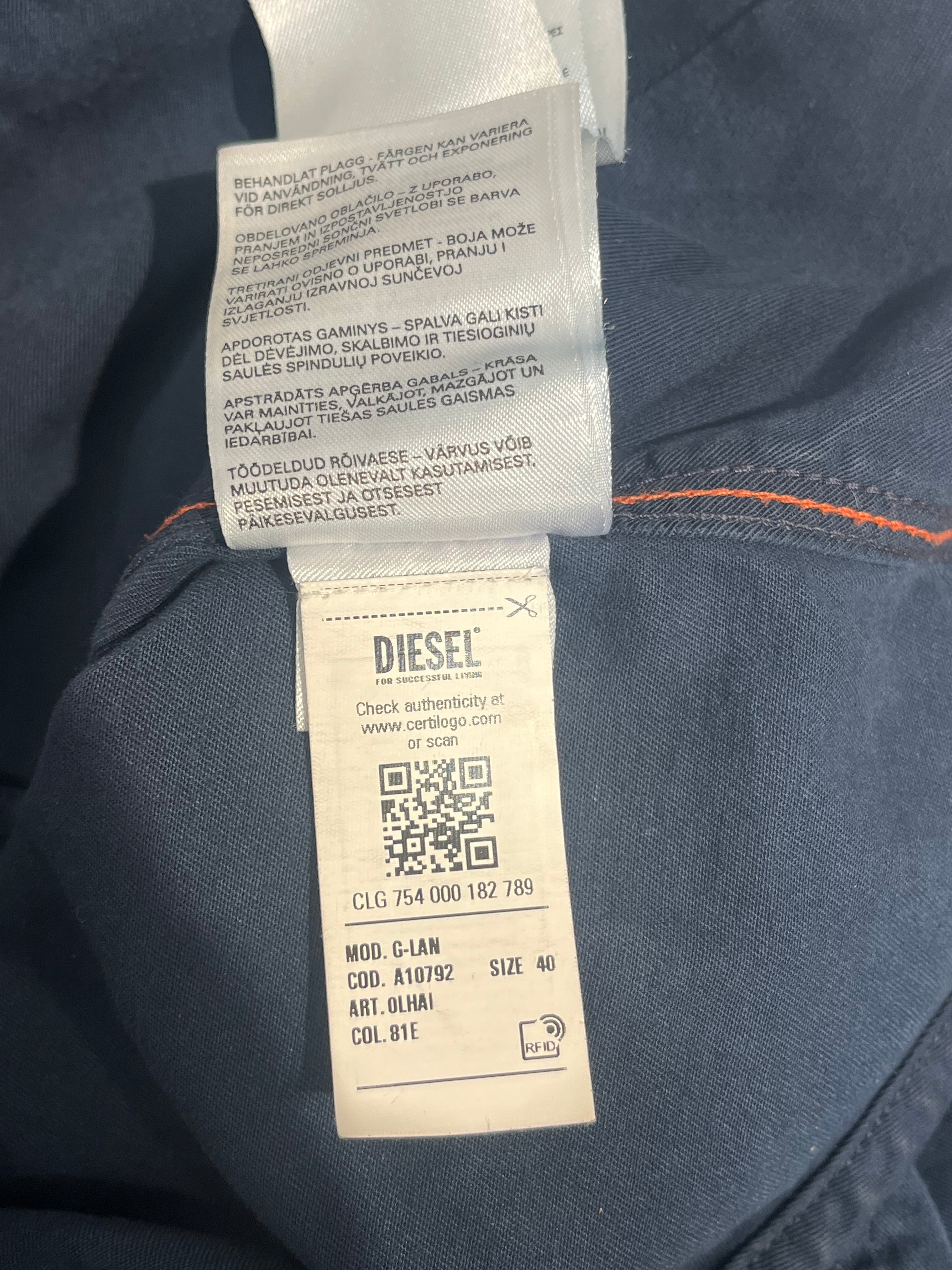 DIESEL/Jacket/40/Cotton/NVY/NAVY MOTO JACKET view 9