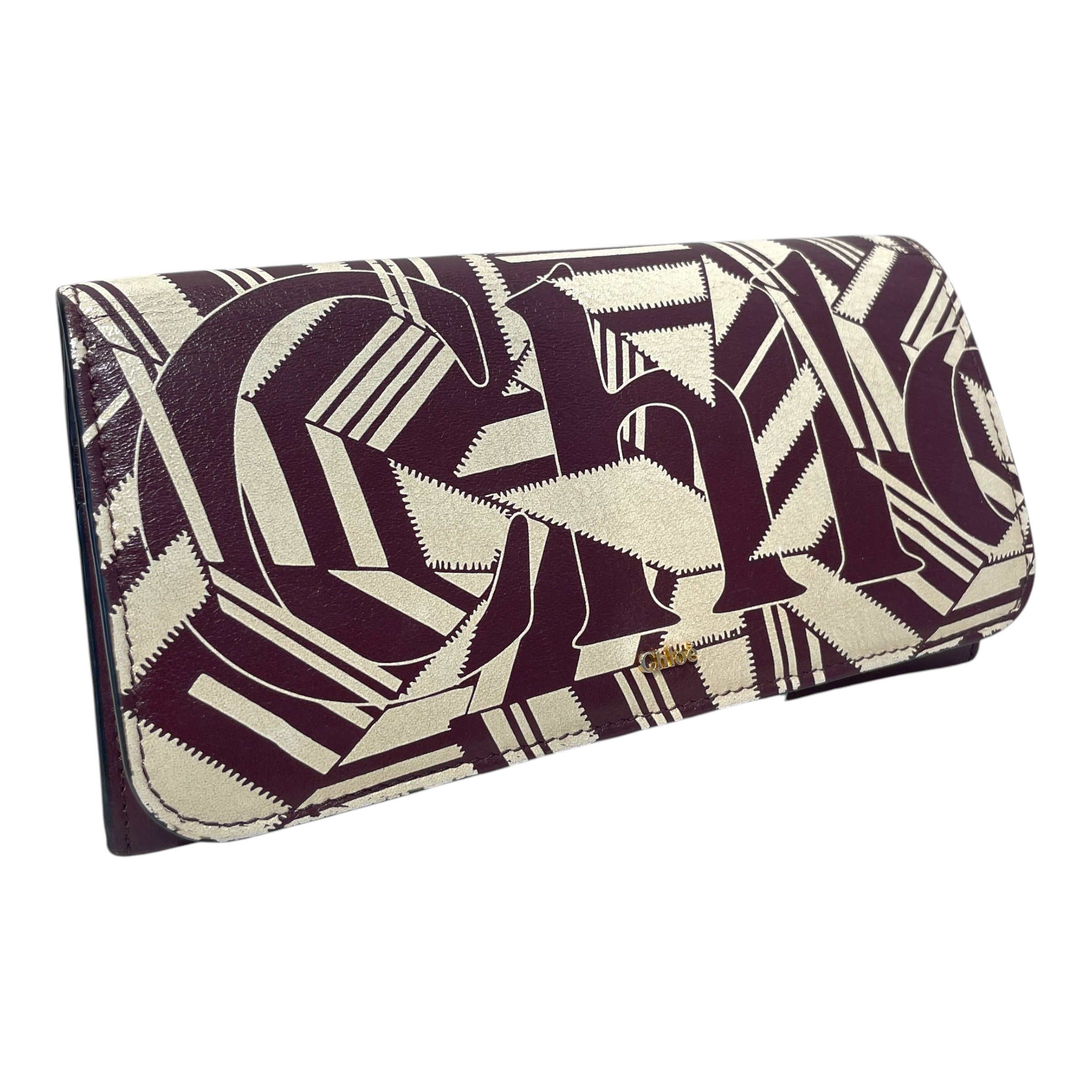 Chloe/Long Wallet/All Over Print/Leather/BRW/L's/Geometric Wallet view 1
