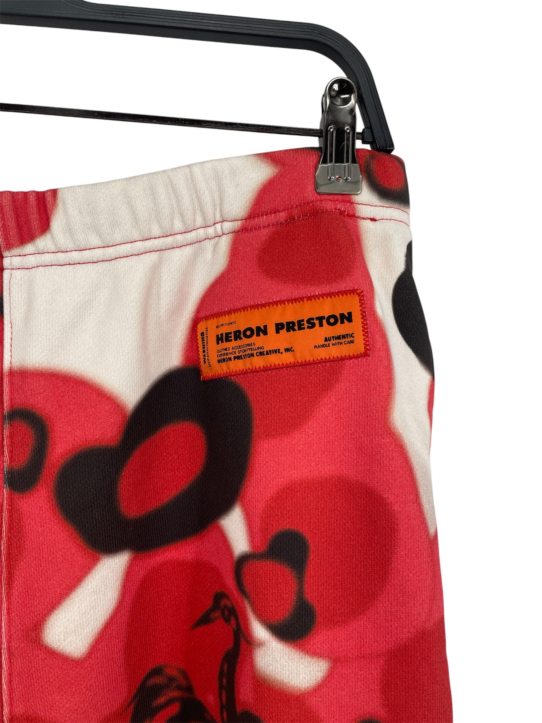 HERON PRESTON/Pants/L/Cotton/RED/All Over Print/RED,WHT,BLK ABSTRACT PRINT view 2