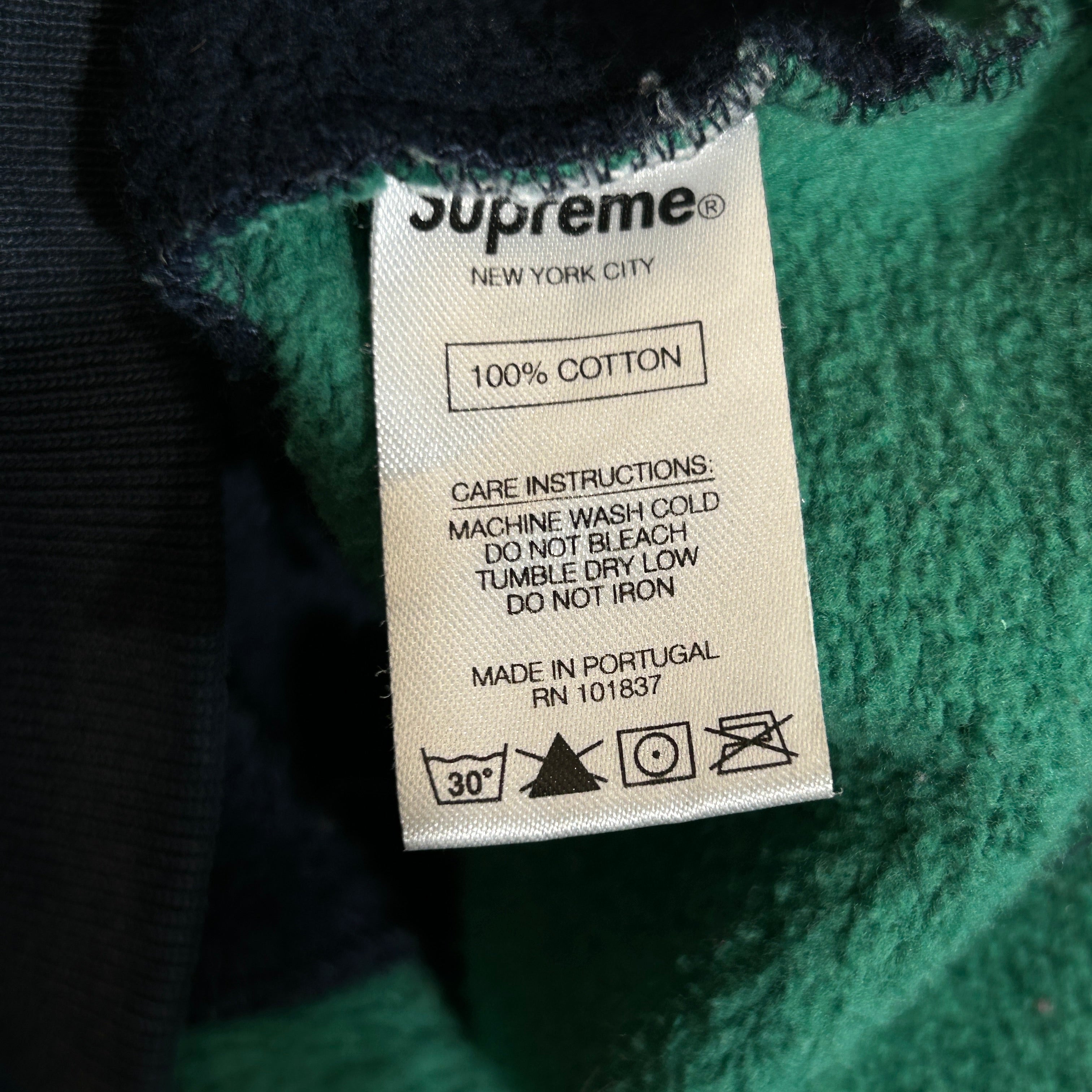 Supreme/Hoodie/S/Stripe/Cotton/NVY/GREEN LINES view 3