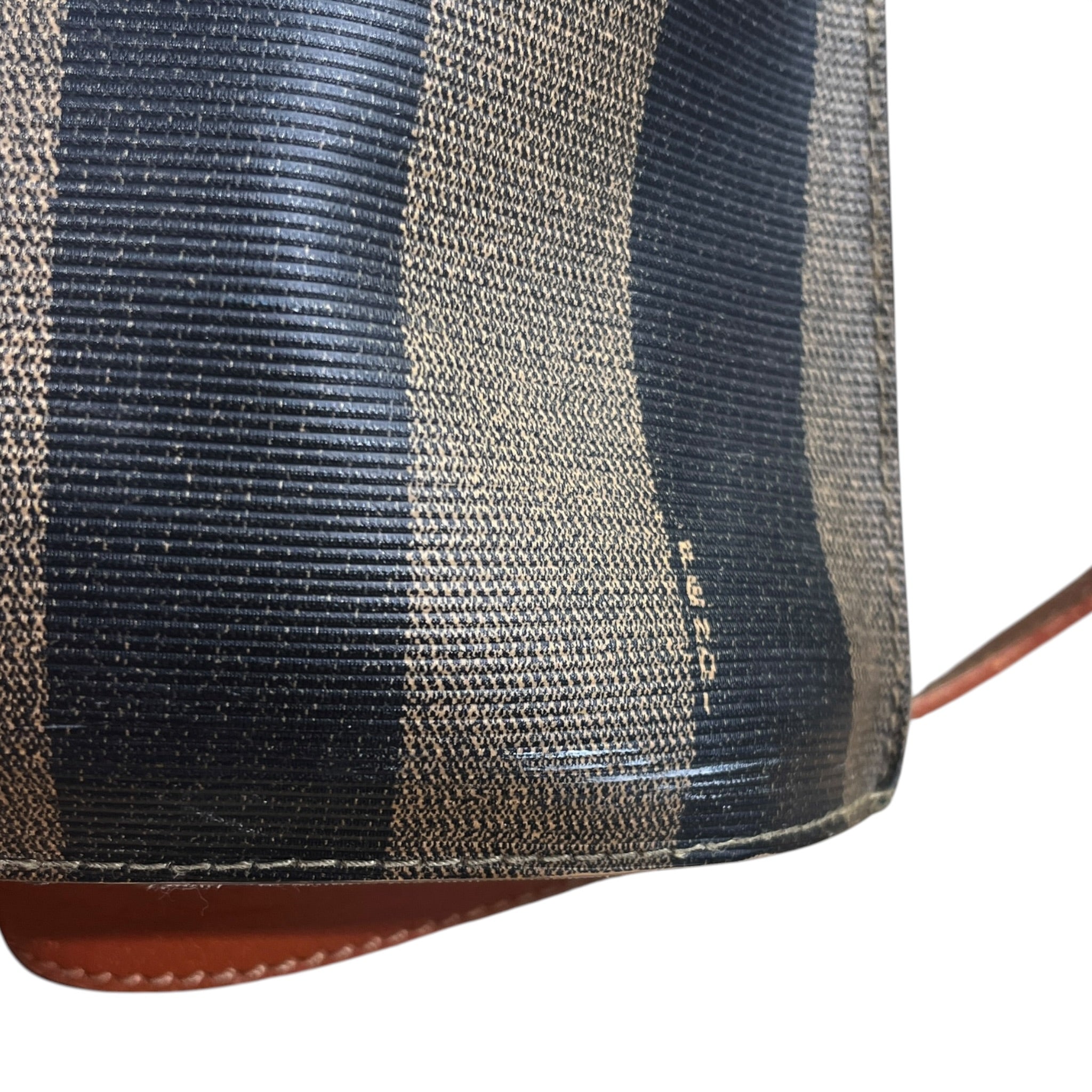 FENDI/Cross Body Bag/Stripe/Leather/BRW/Pequin Vintage FF view 10