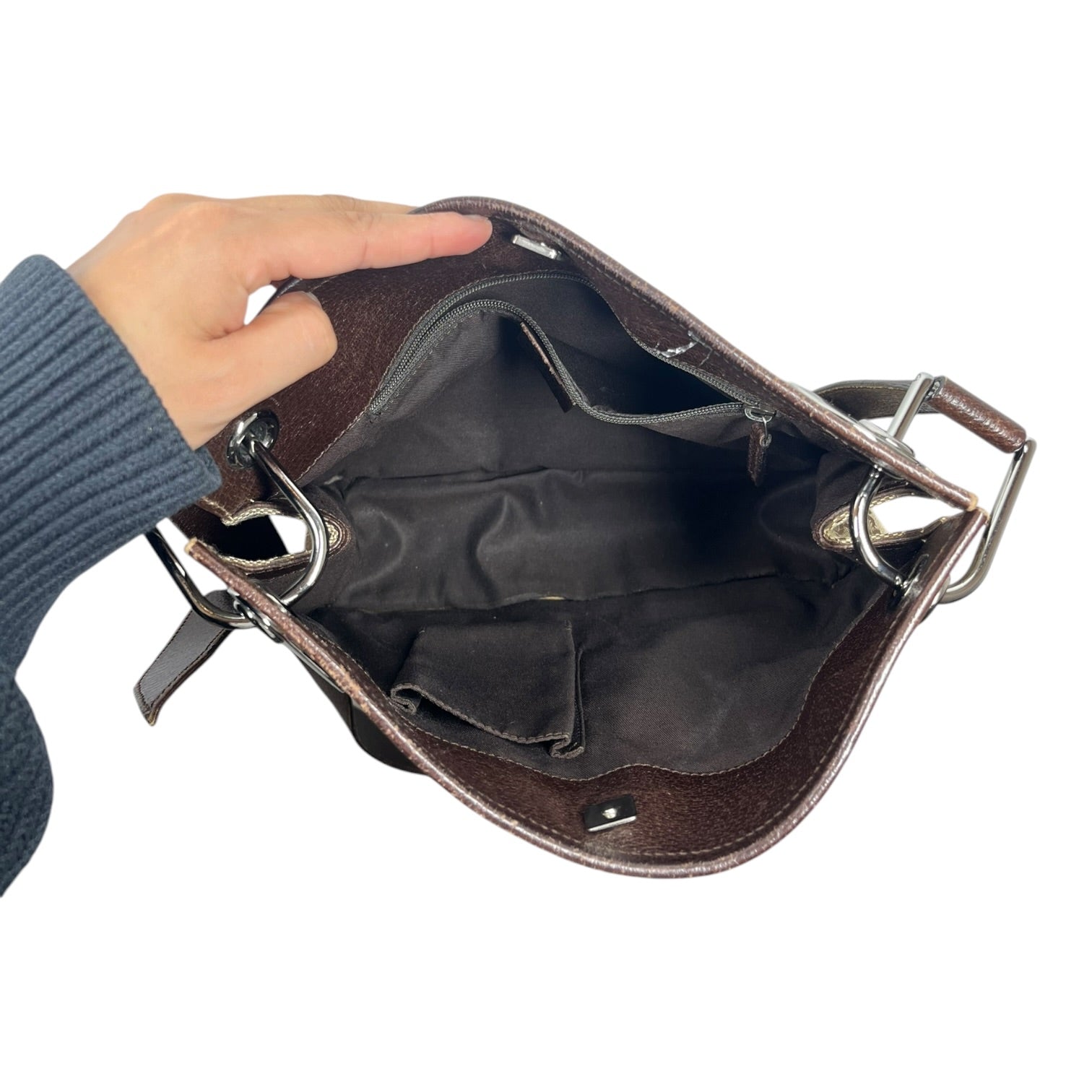 GUCCI/Cross Body Bag/Monogram/KHK/Eclipse Canvas view 3