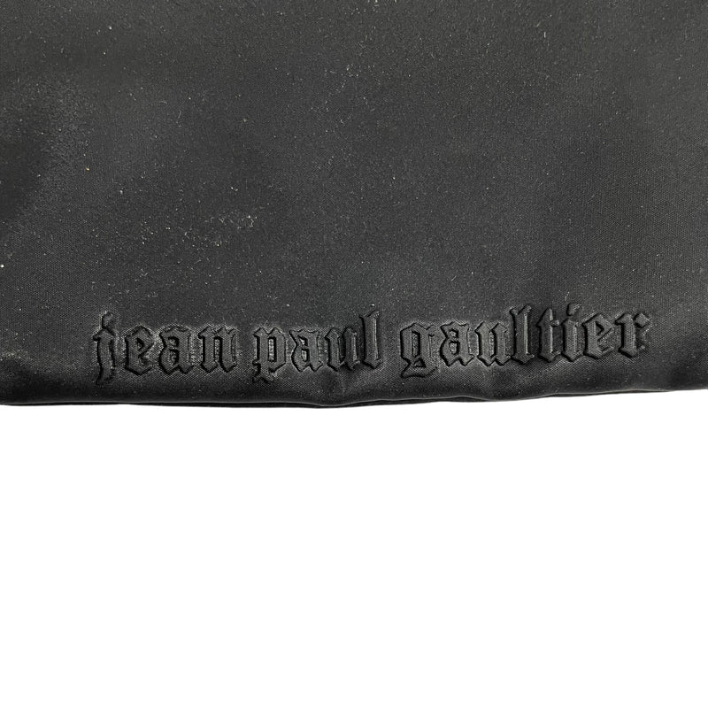 Jean Paul Gaultier/Clutch Bag/Graphic/Leather/BLK/