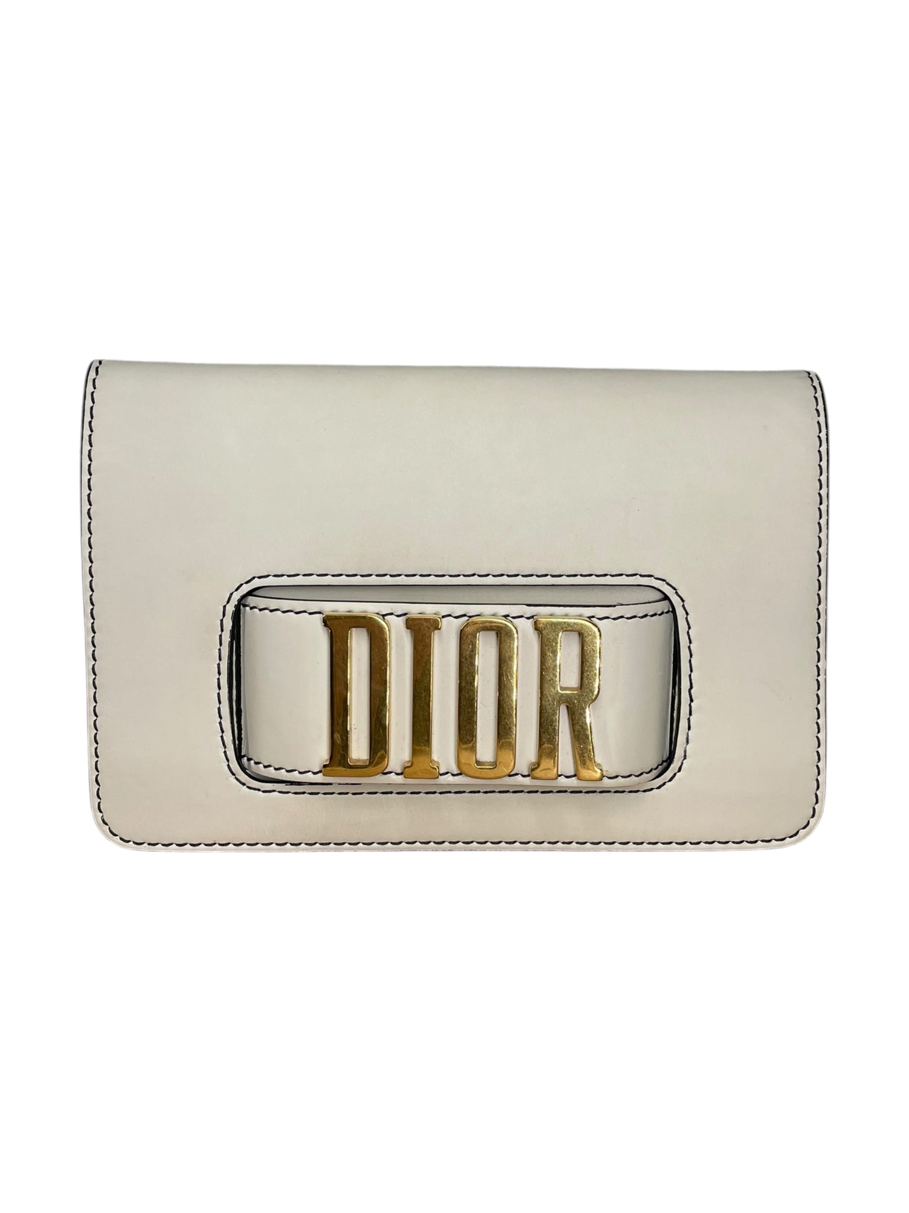 Christian Dior/Bag/Leather/WHT/SIGNATURE GOLD HARDWARE CLUTCH view 1