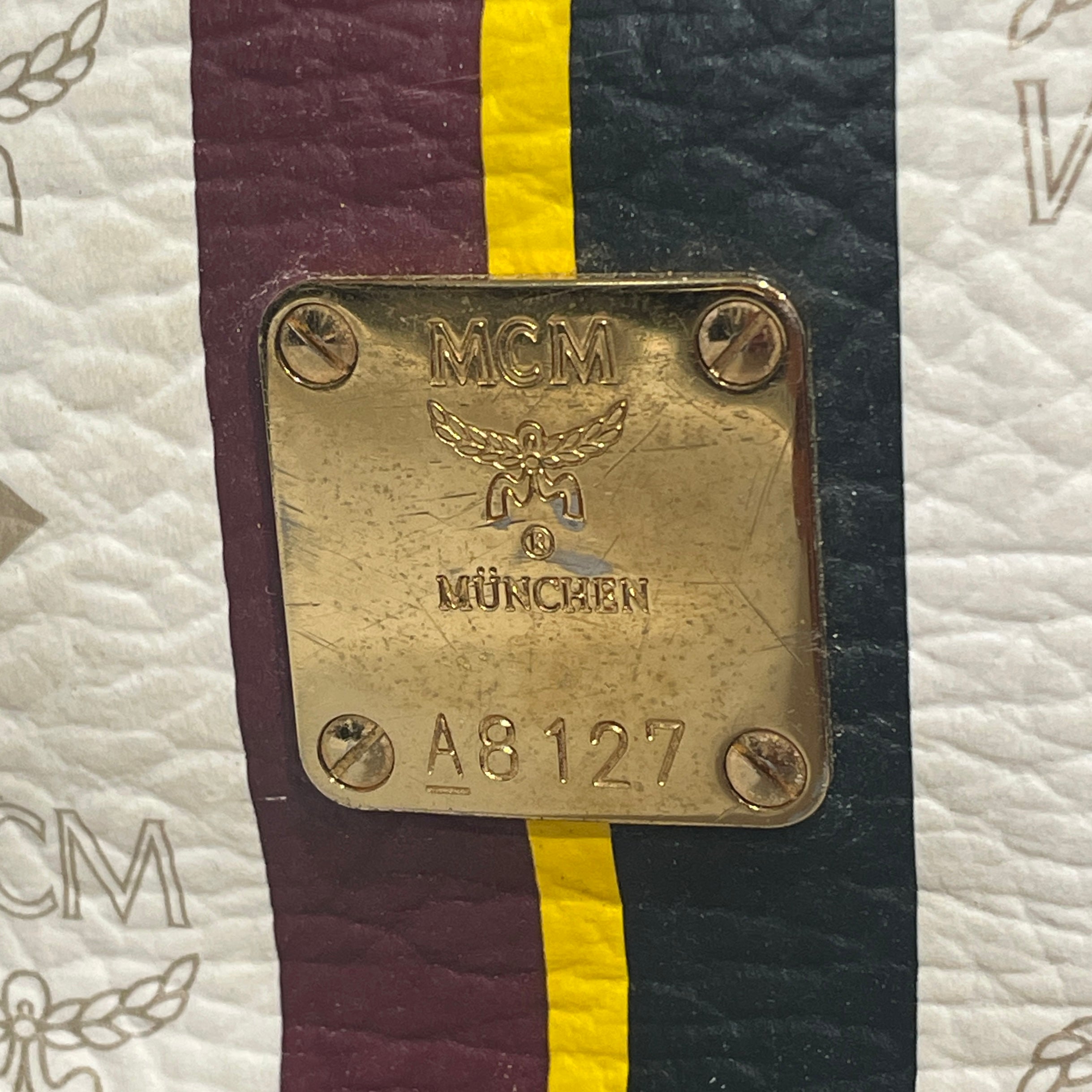 MCM/Bag/Monogram/Leather/WHT/Monogram Bucket Ba view 5