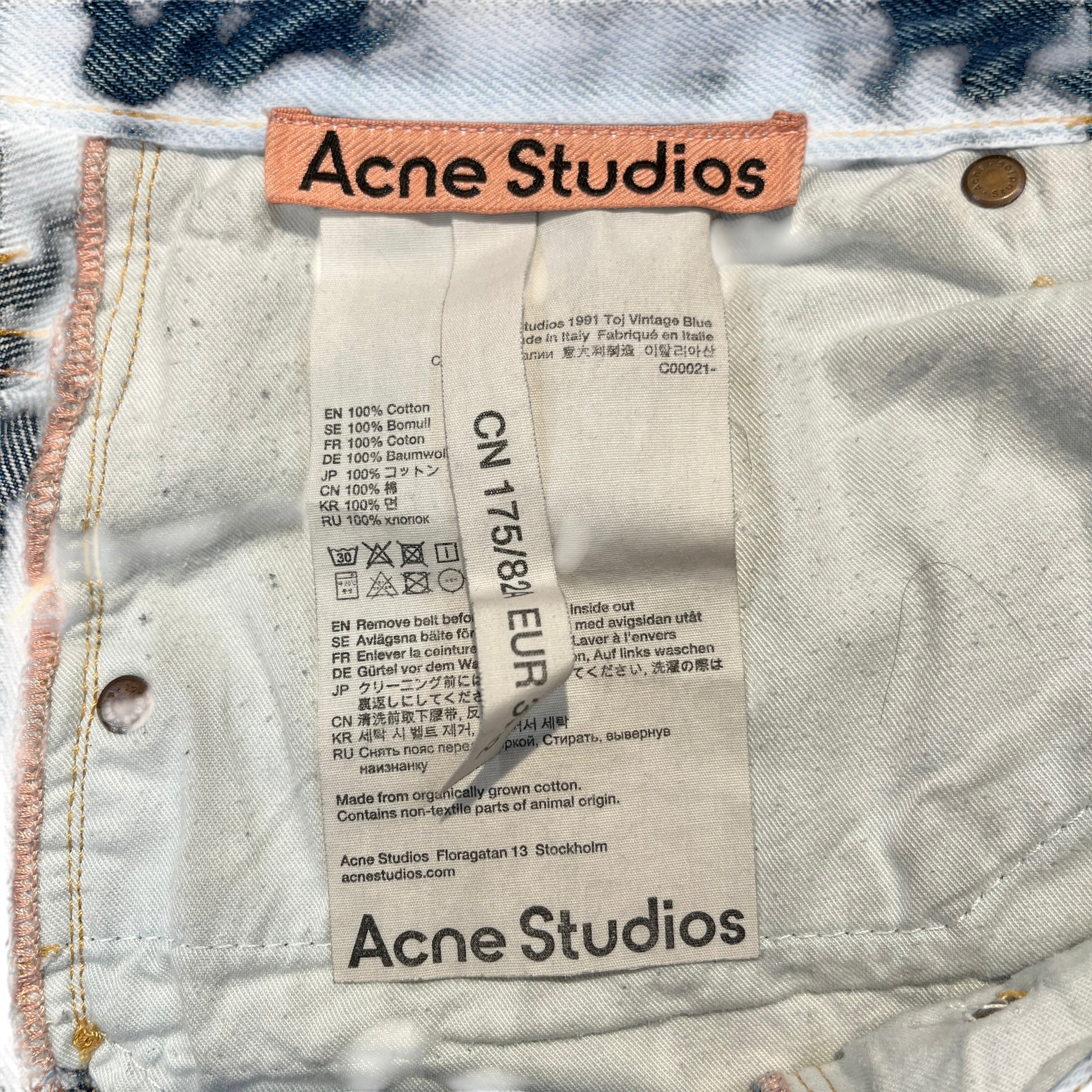 Acne Studios/Straight Pants/30/Denim/BLU/1991Toj Vintage Blue view 3