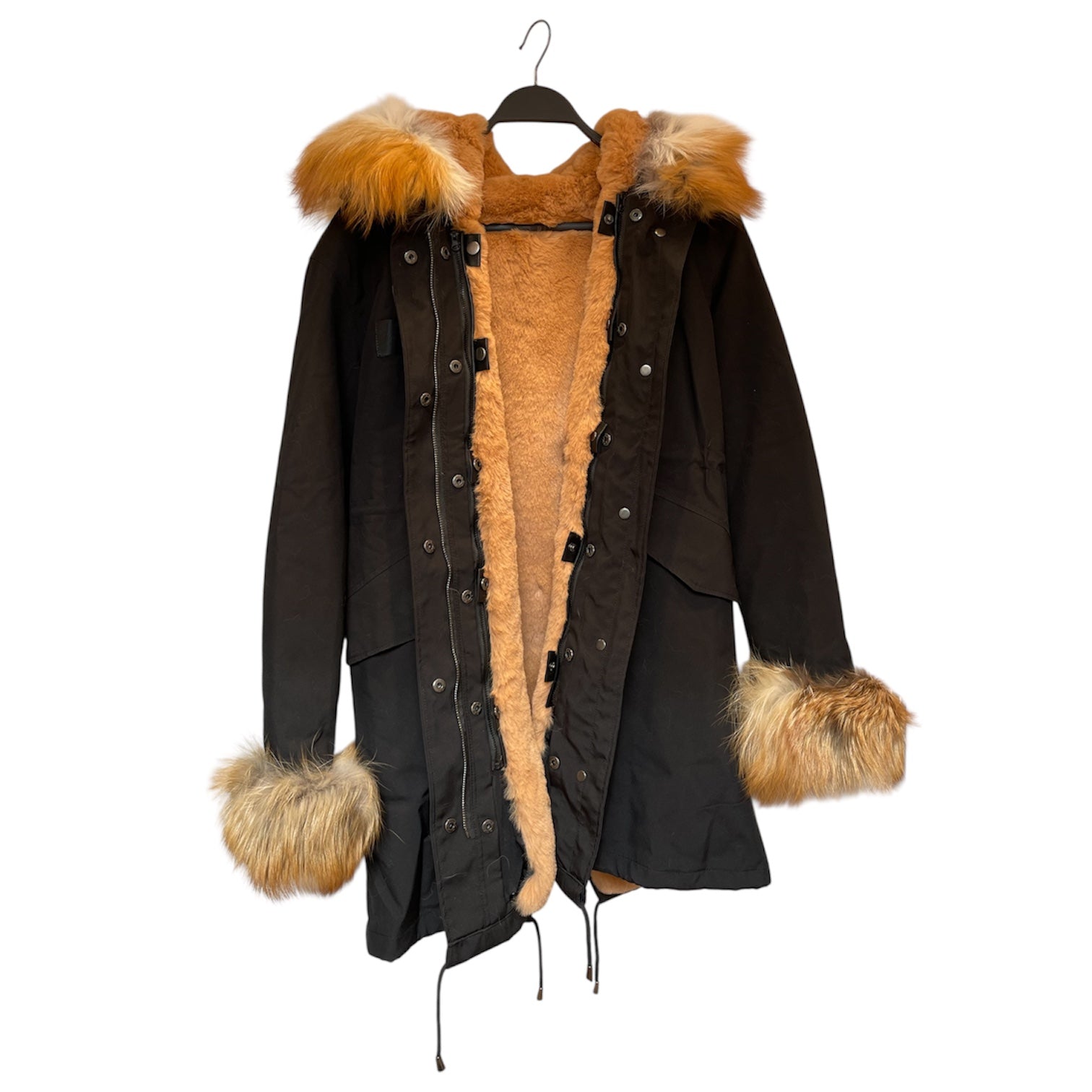 FUR COAT/Mountain Parka/Animal Pattern/Fur/MLT/REAL FOX FUR view 2
