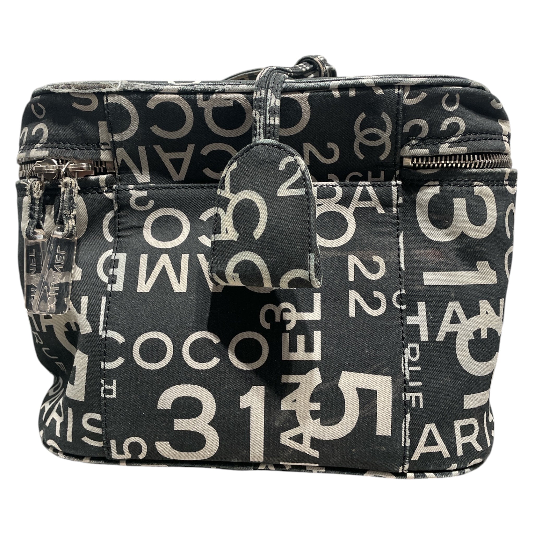 CHANEL/Bag/All Over Print/Cotton/BLK/By the Sea Vanity Bag view 2