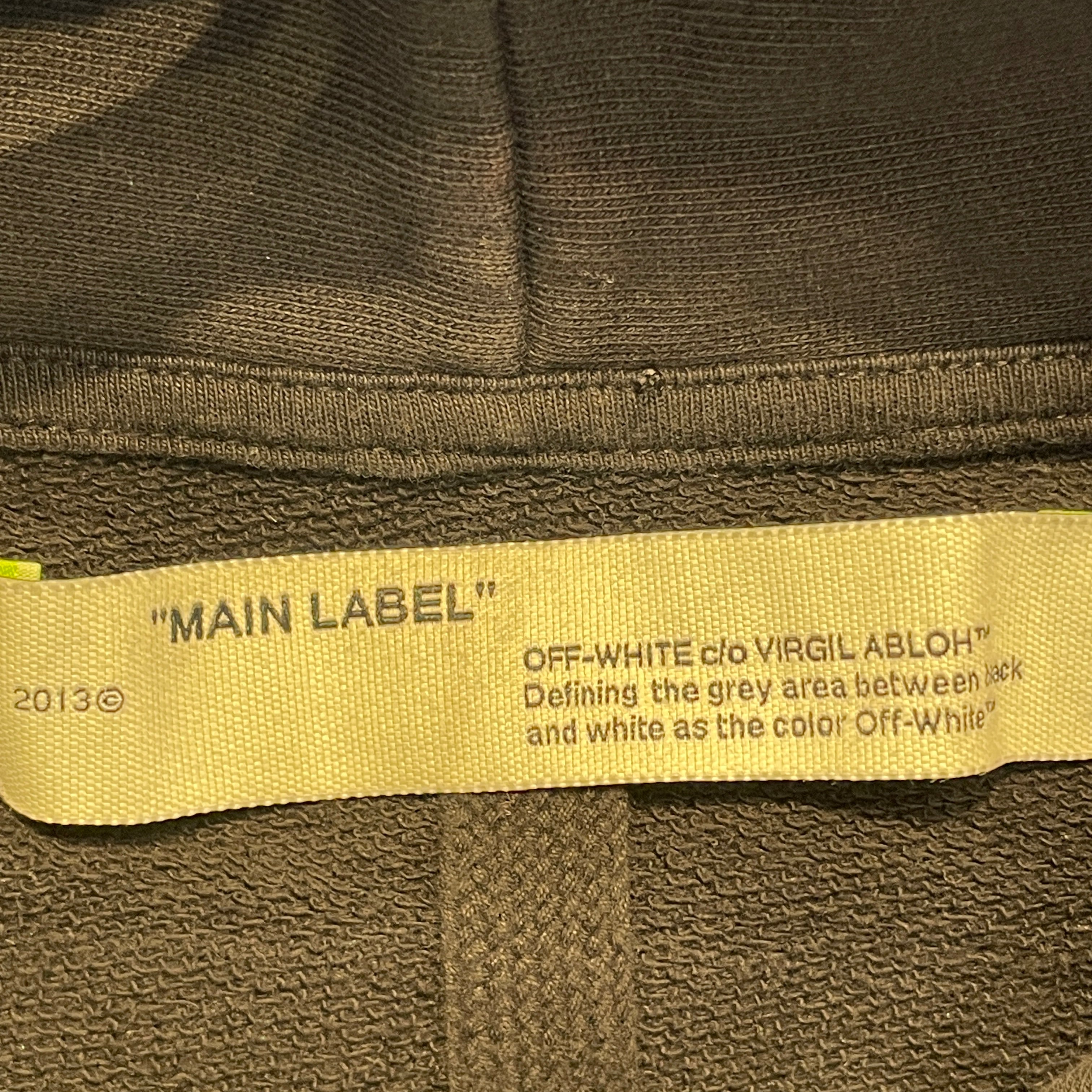 OFF-WHITE/Hoodie/XL/Graphic/Cotton/Black/YELLOW TAPE PAINTING view 3