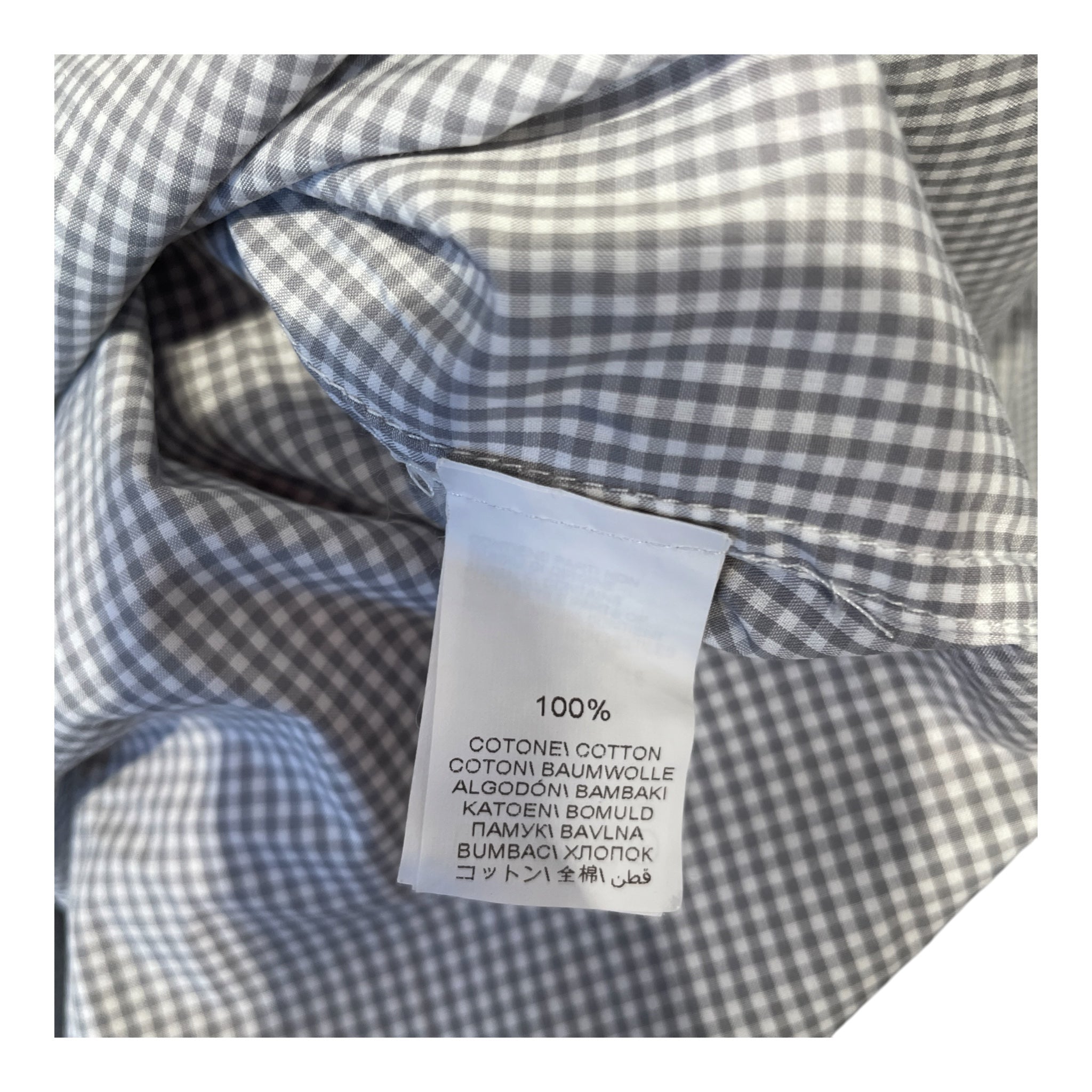 BRUNELLO CUCINELLI/LS Shirt/XXL/Cotton/GRY/Plaid/ view 3