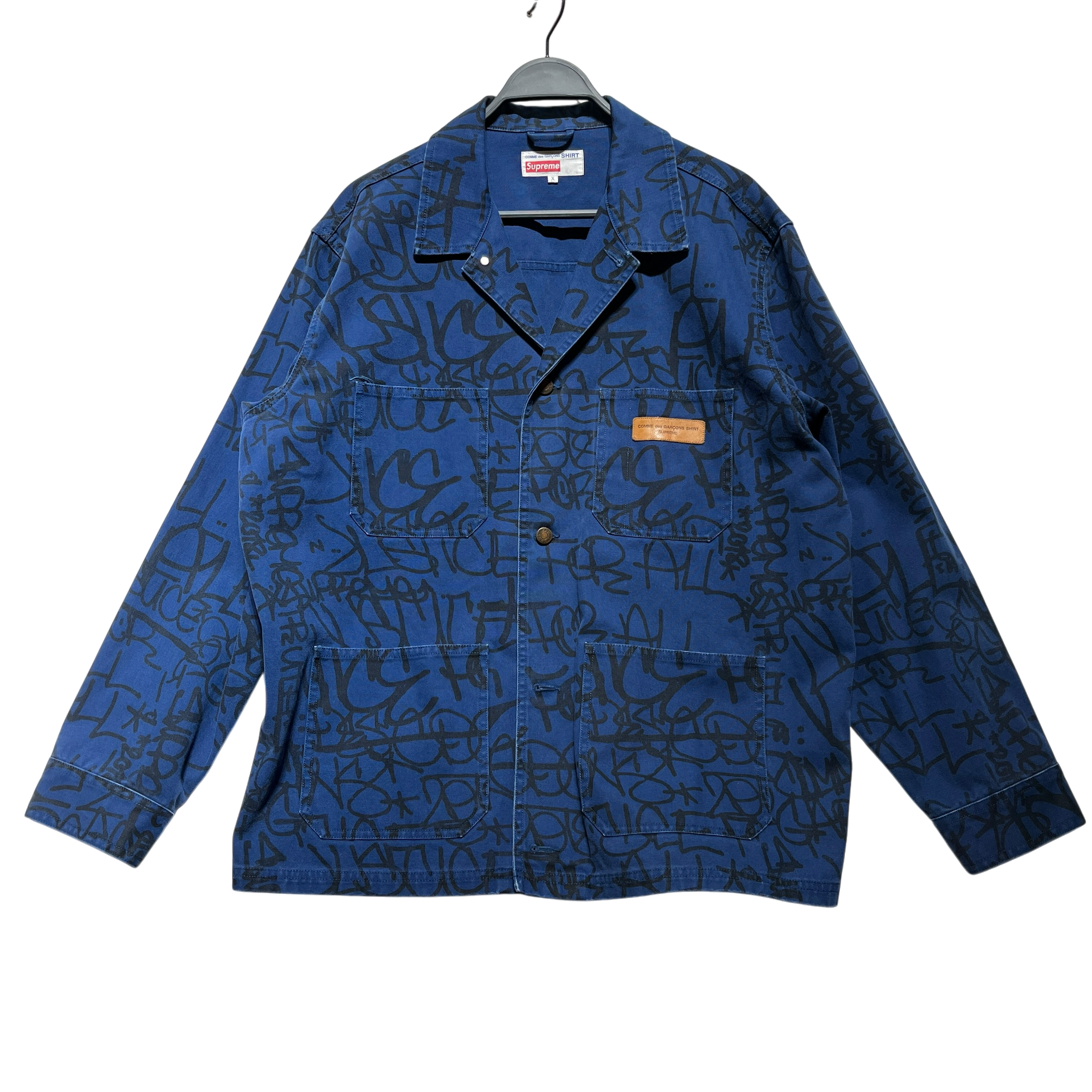 COMME des GARCONS SHIRT/Supreme/Coat/XL/Cotton/IDG/grafitti chore jacket view 1