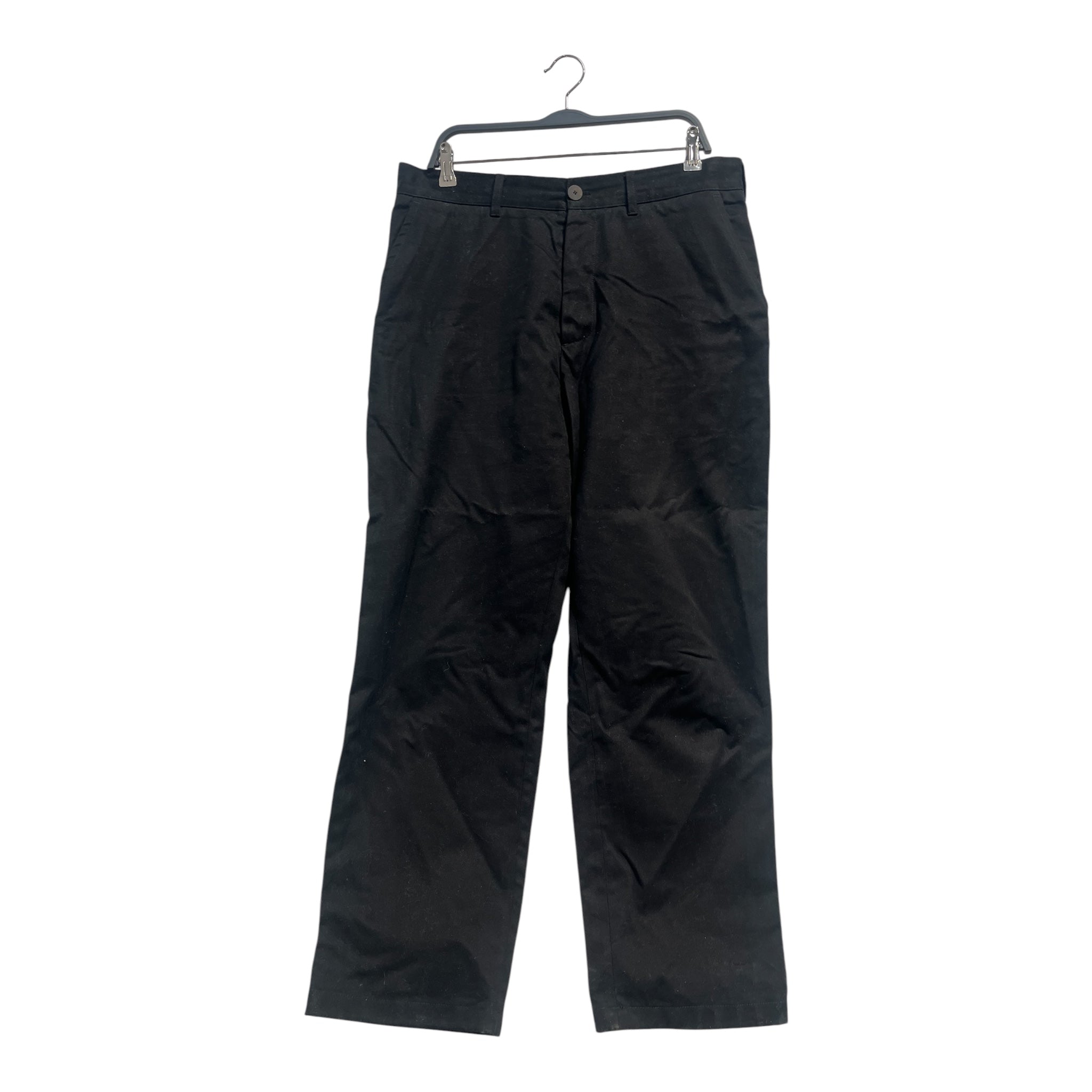 STUDIO NICHOLSON/Pants/L/XL/Cotton/BLK/wide leg view 1