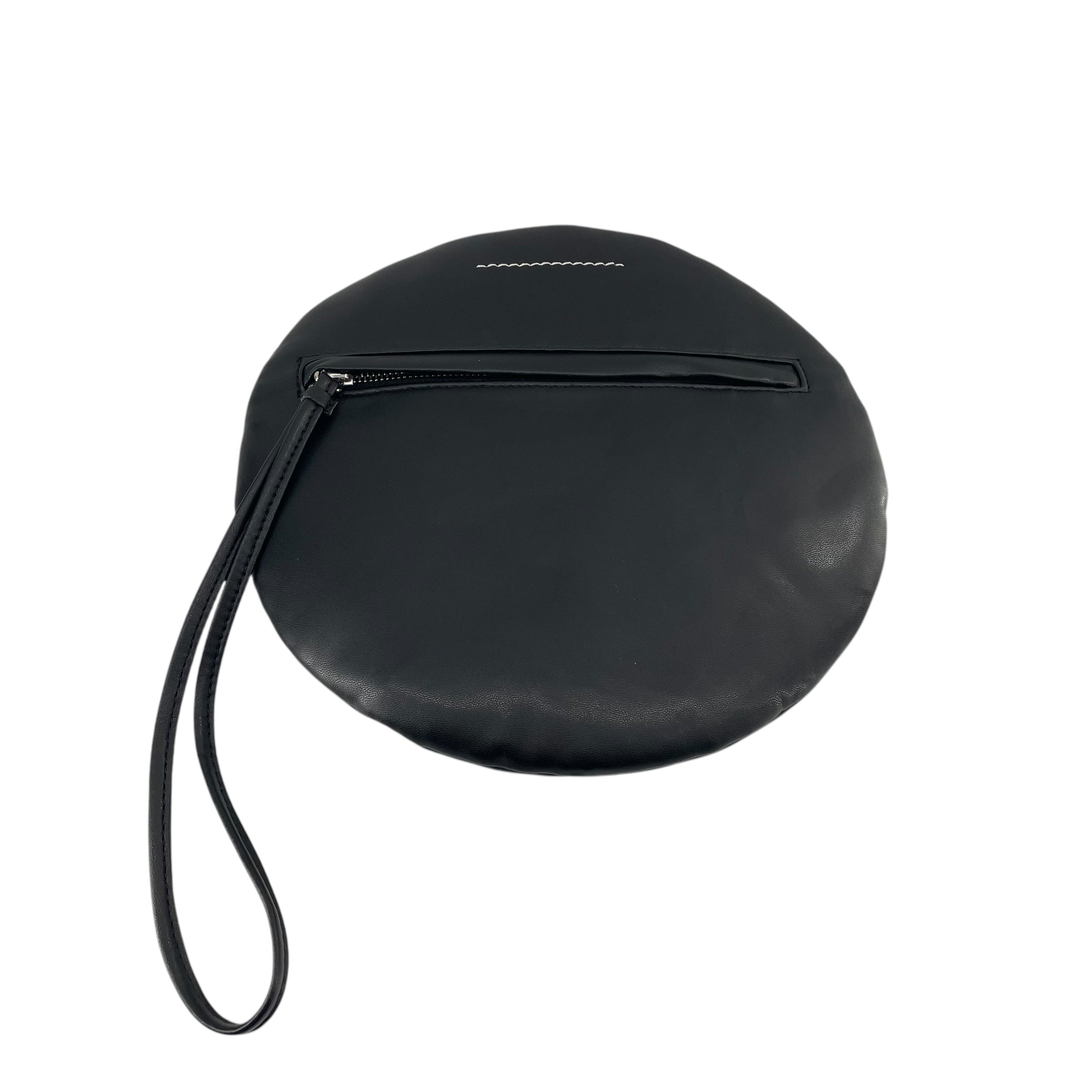 MM6/Clutch Bag/Leather/BLK/ROUND SMALL LOGO view 2