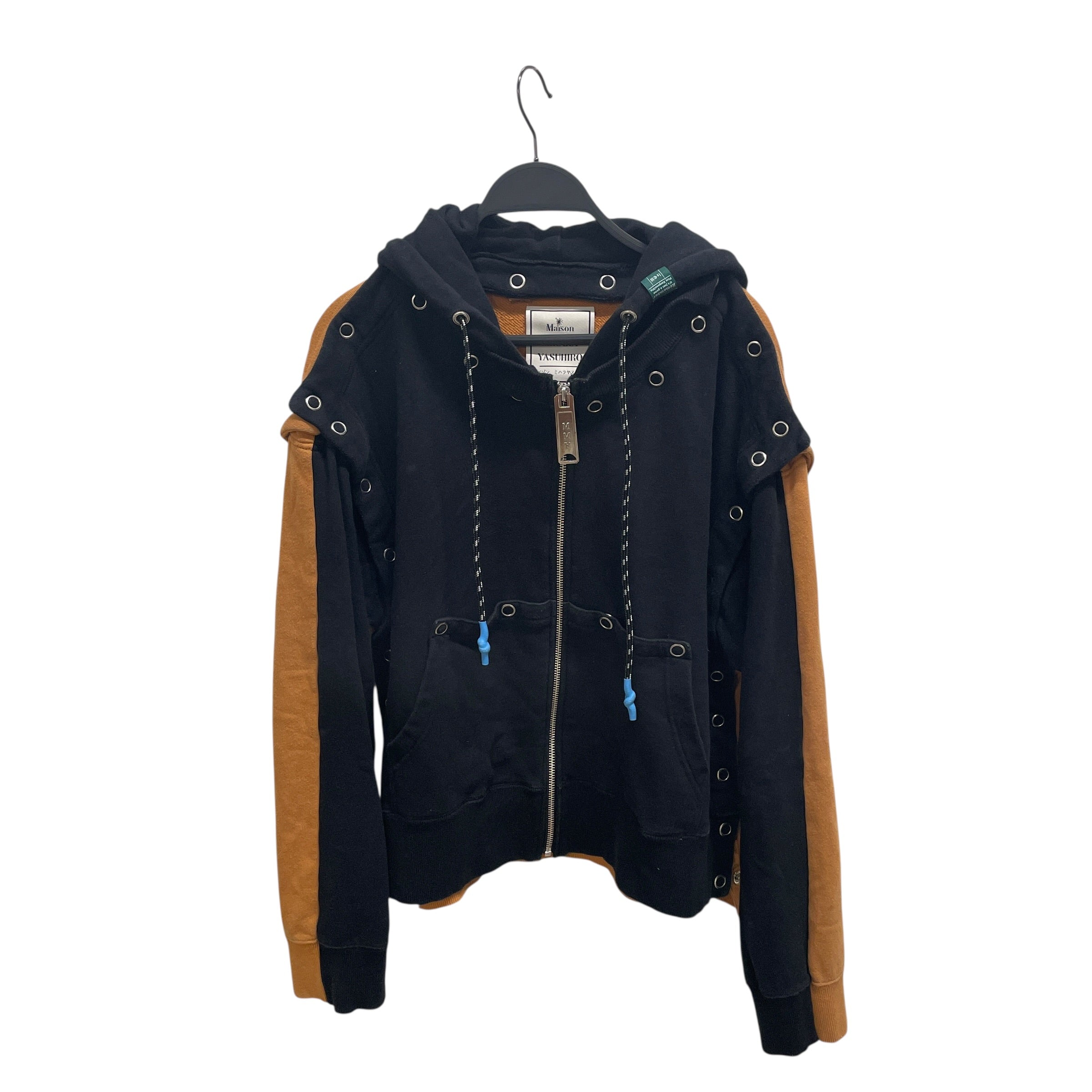 MIHARA YASUHIRO/Zip Up Hoodie/XXXS/Cotton/MLT/BLCK/BROWN/DETACHABLE view 1