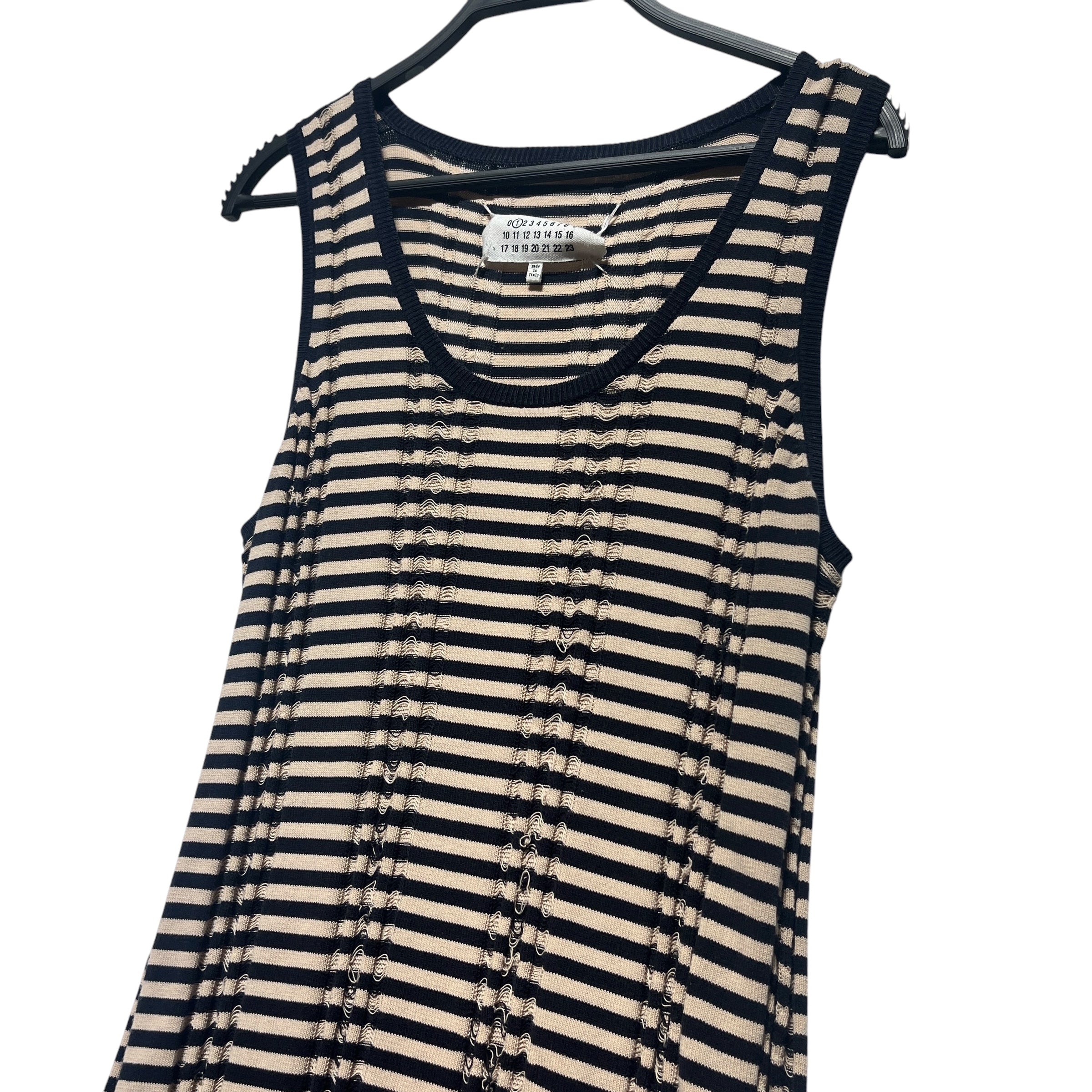 Maison Margiela/SL Dress/S/Stripe/Cotton/NVY/ view 2