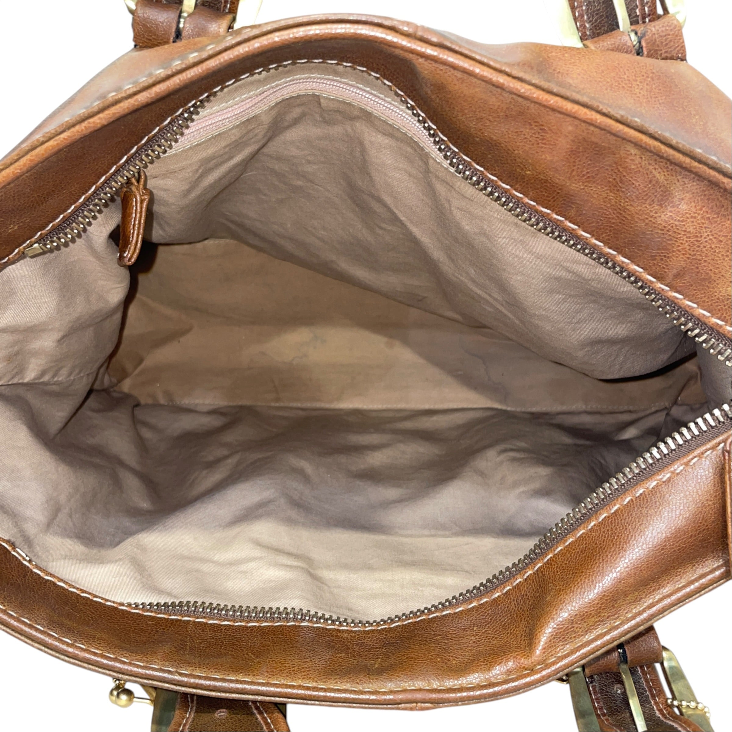 STELLAMcCARTNEY/Hand Bag/Leather/BRW/Large Zip-Up Tote Bag view 4