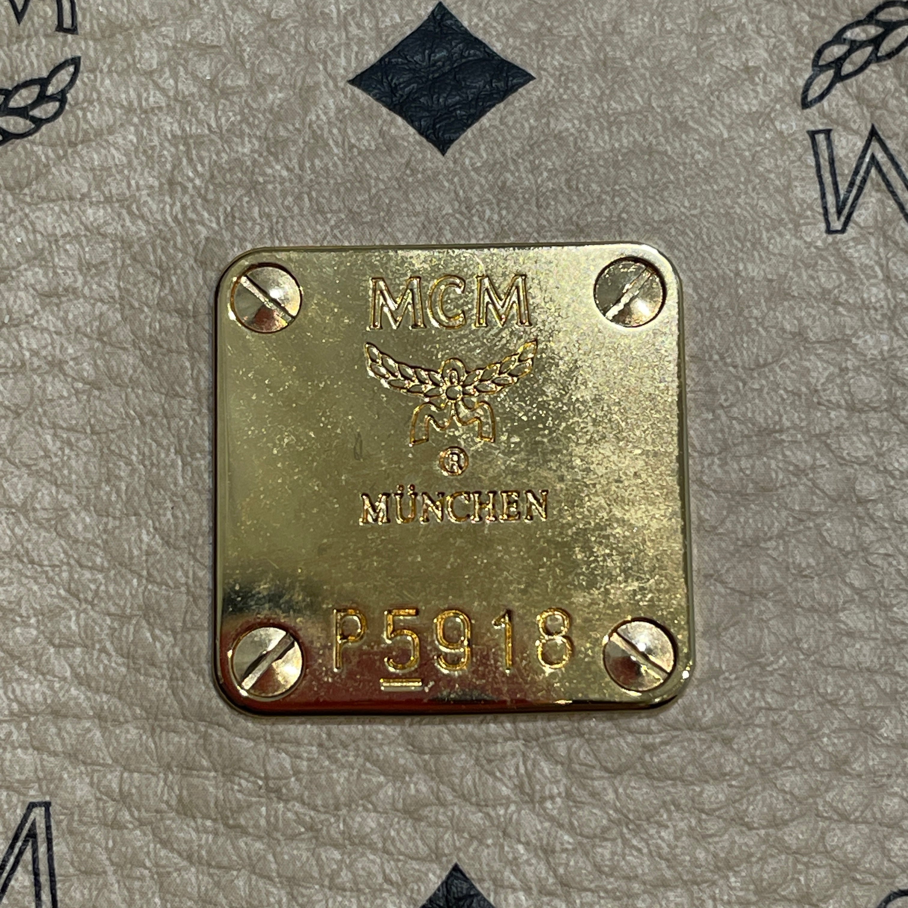 MCM/Clutch Bag/Leather/BRW/Leather handle bag monogram view 5