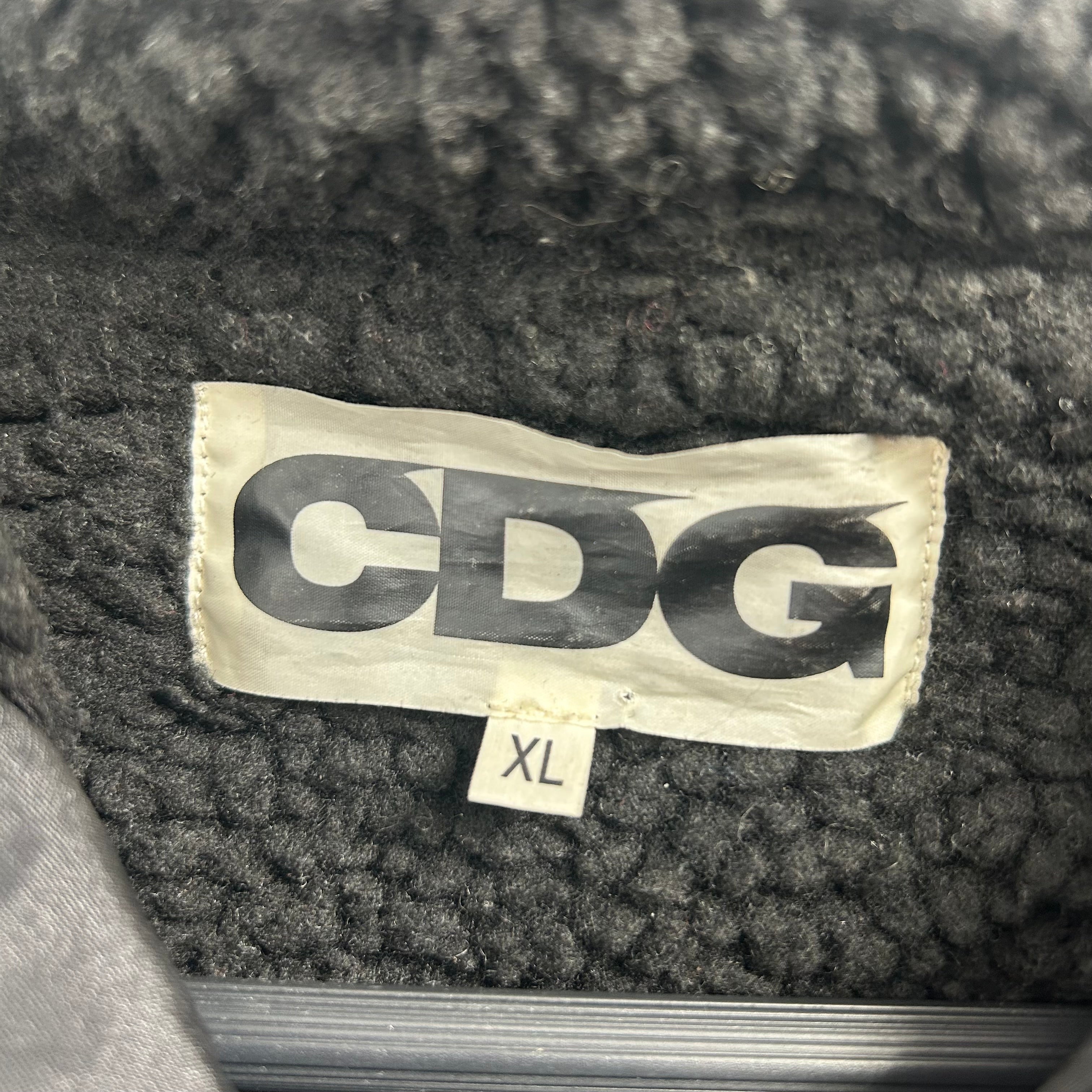 COMME des GARCONS HOMME/Puffer Coat/XL/Nylon/BLK/Single Breasted/BACK LOGO view 3