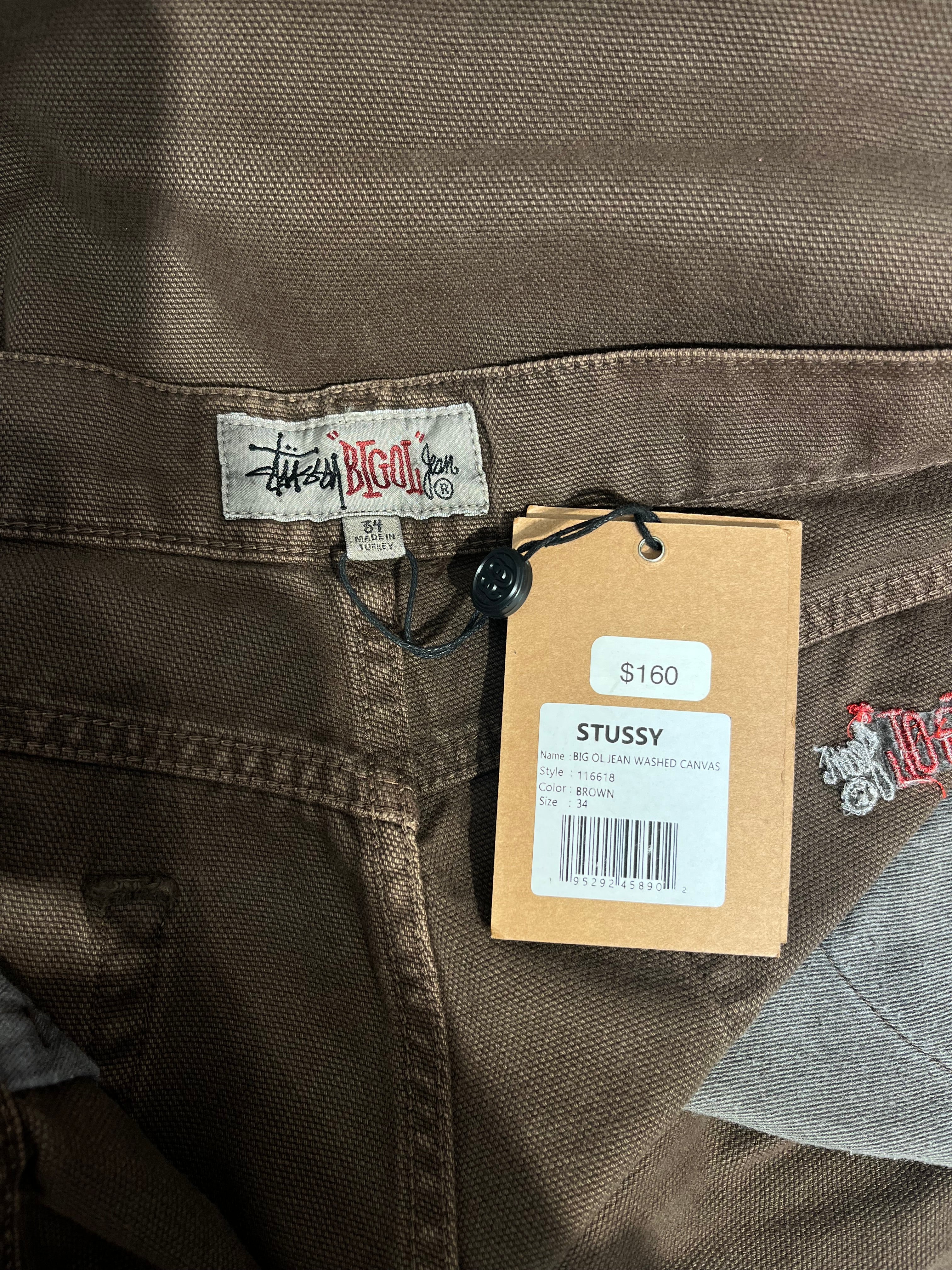 STUSSY/Pants/34/Cotton/BRW/BIG OL JEAN BRWN WASH view 3