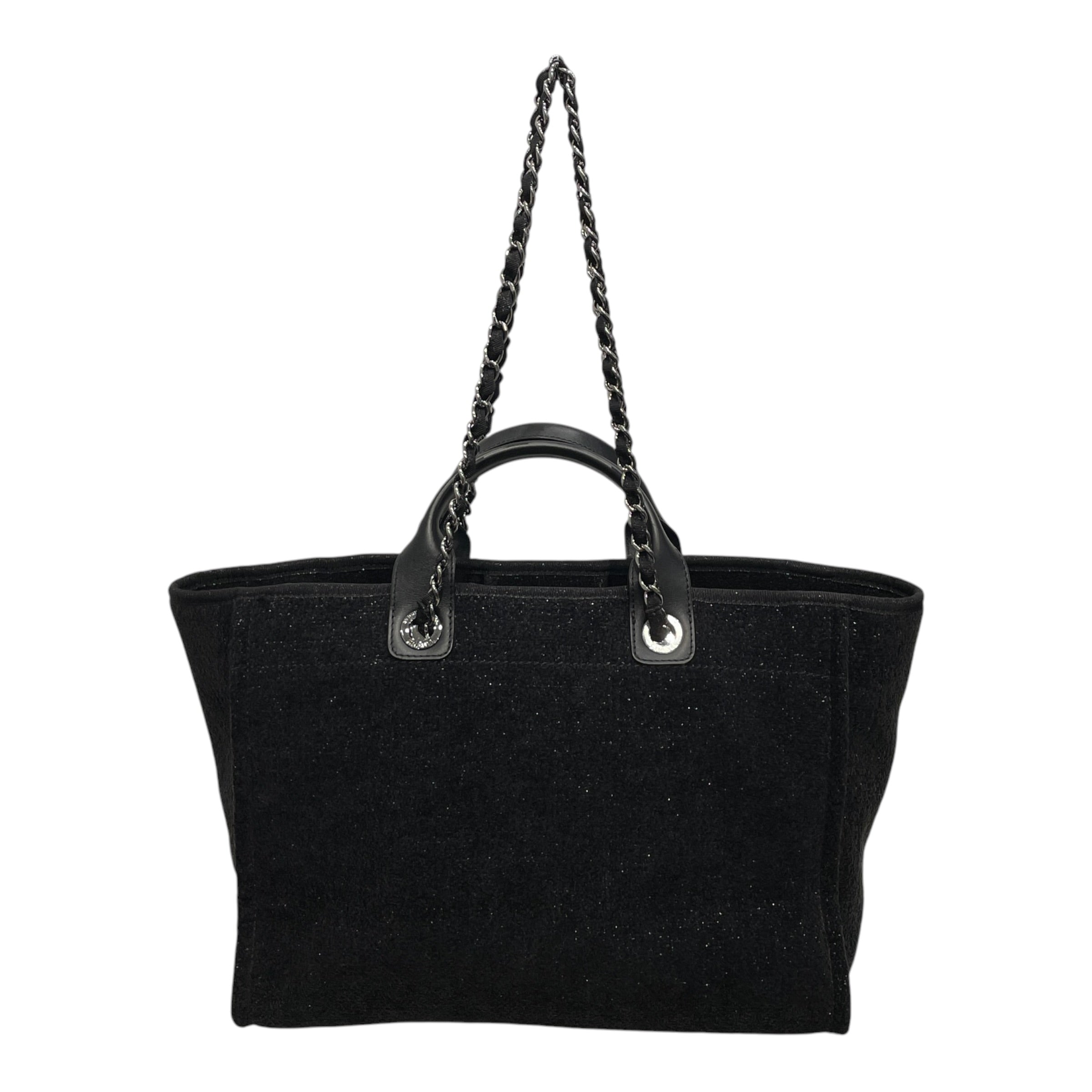 CHANEL/Tote Bag/BLK/Deauville Tweed w/ Pin view 2