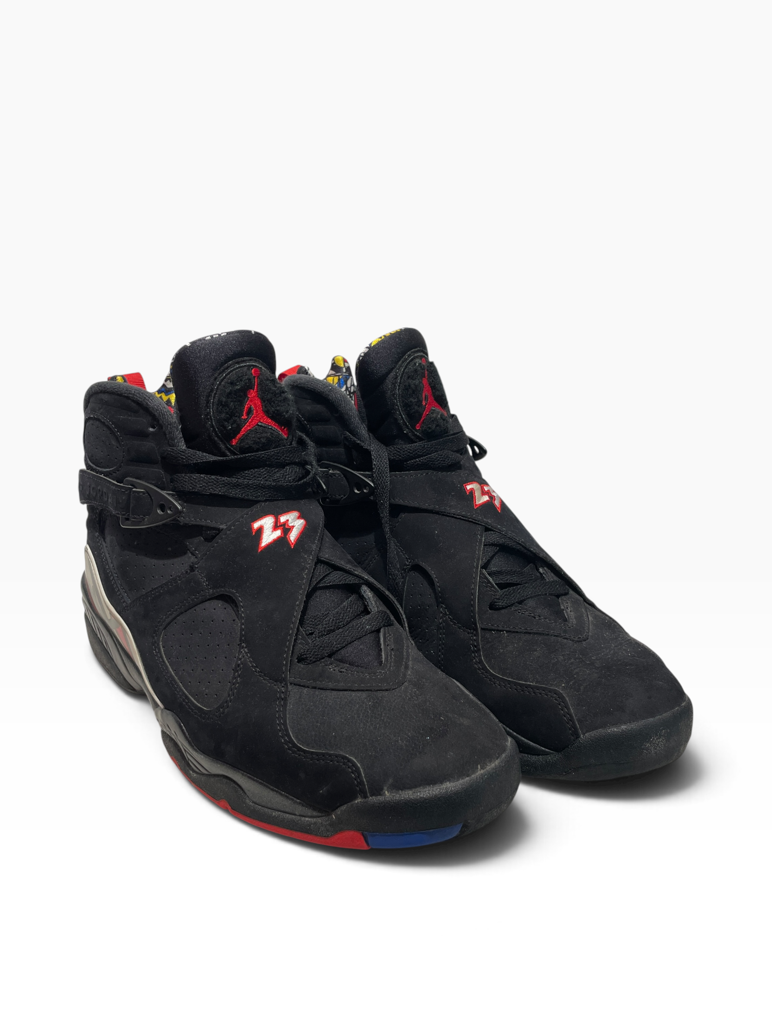 JORDAN BRAND/Hi-Sneakers/US 10/Suede/BLK/retro 8 playoff view 1
