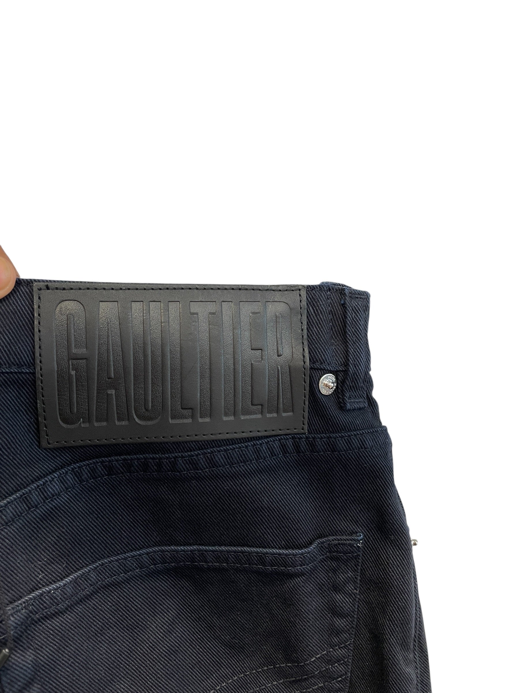Jean Paul Gaultier/Wide Leg Pants/Denim/NVY/ view 3