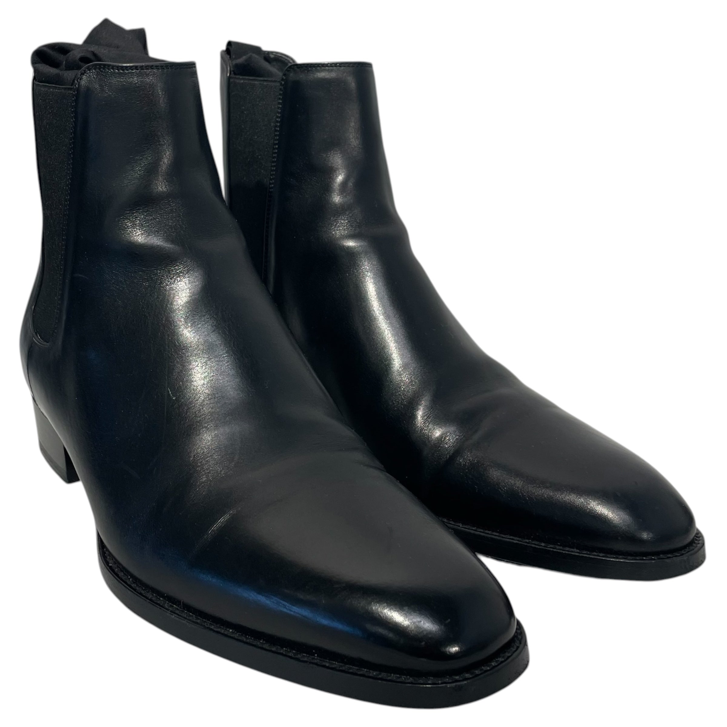 SAINT LAURENT/Boots/EU 41/Leather/BLK/saint laurent wyatt chelsea view 1