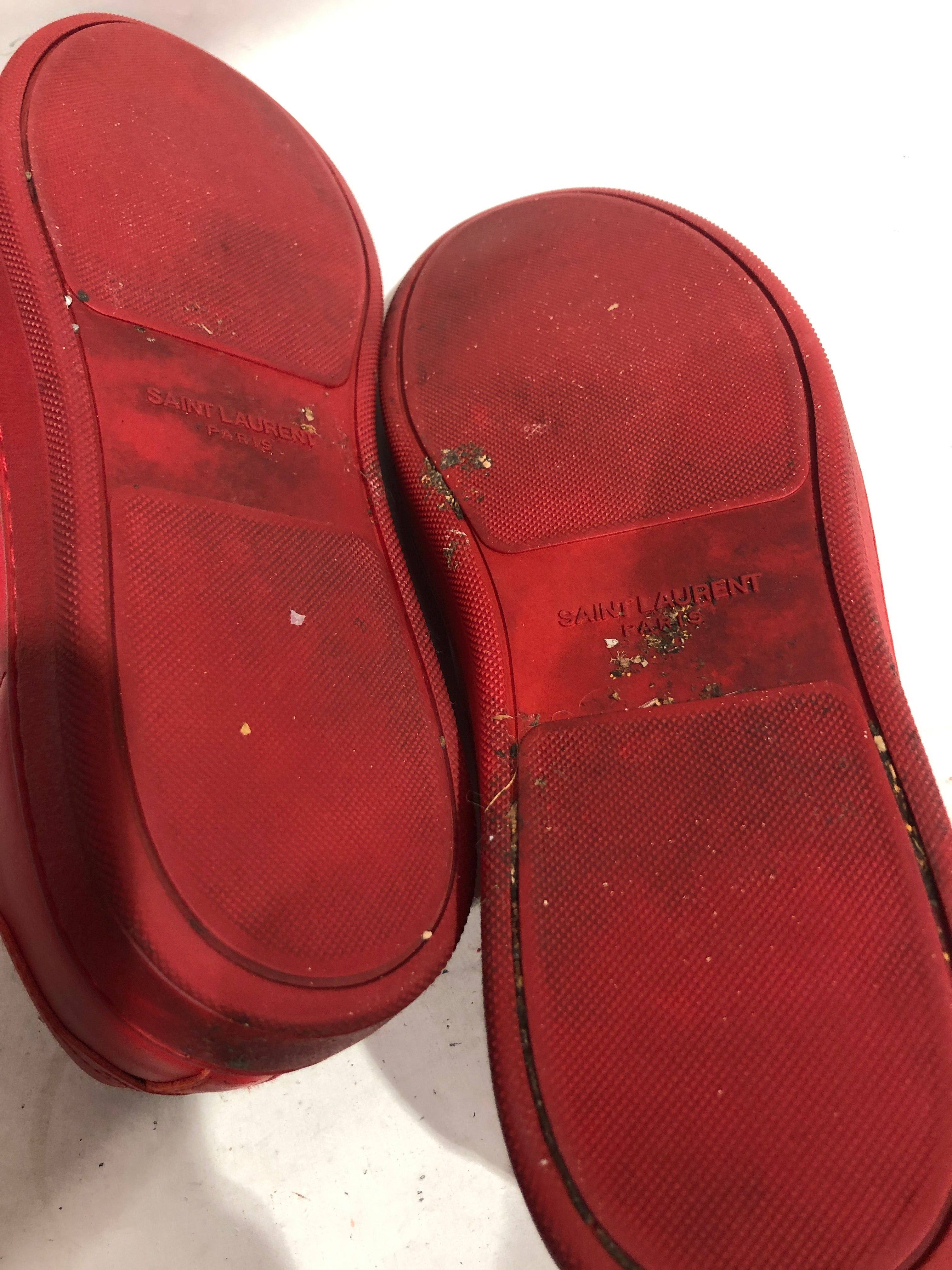 YVES SAINT LAURENT/Low-Sneakers/US 9/Leather/RED/ view 5