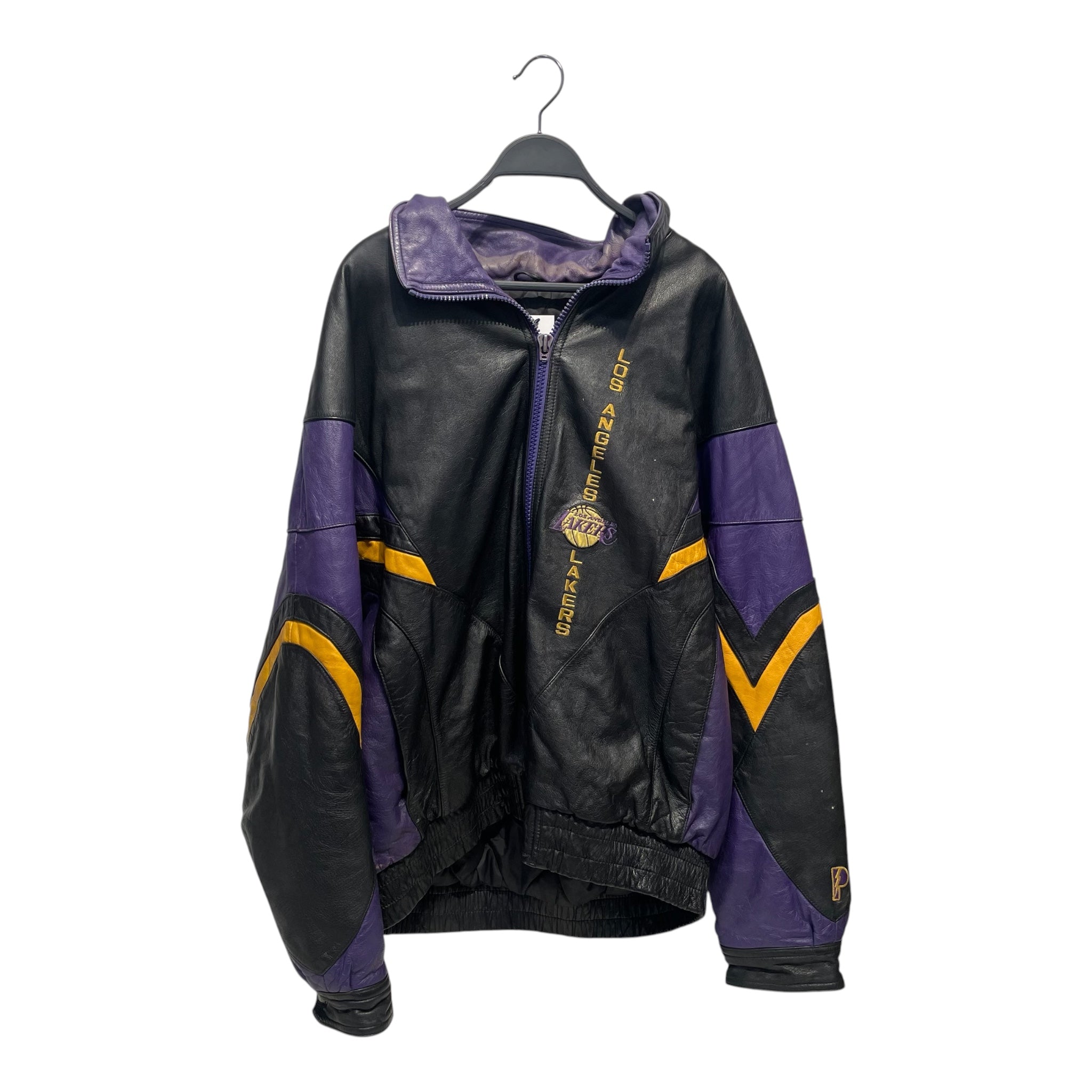 LAKERS/Leather Jkt/XL/Leather/BLK/All Over Print/CHAMPIONSHIP view 1