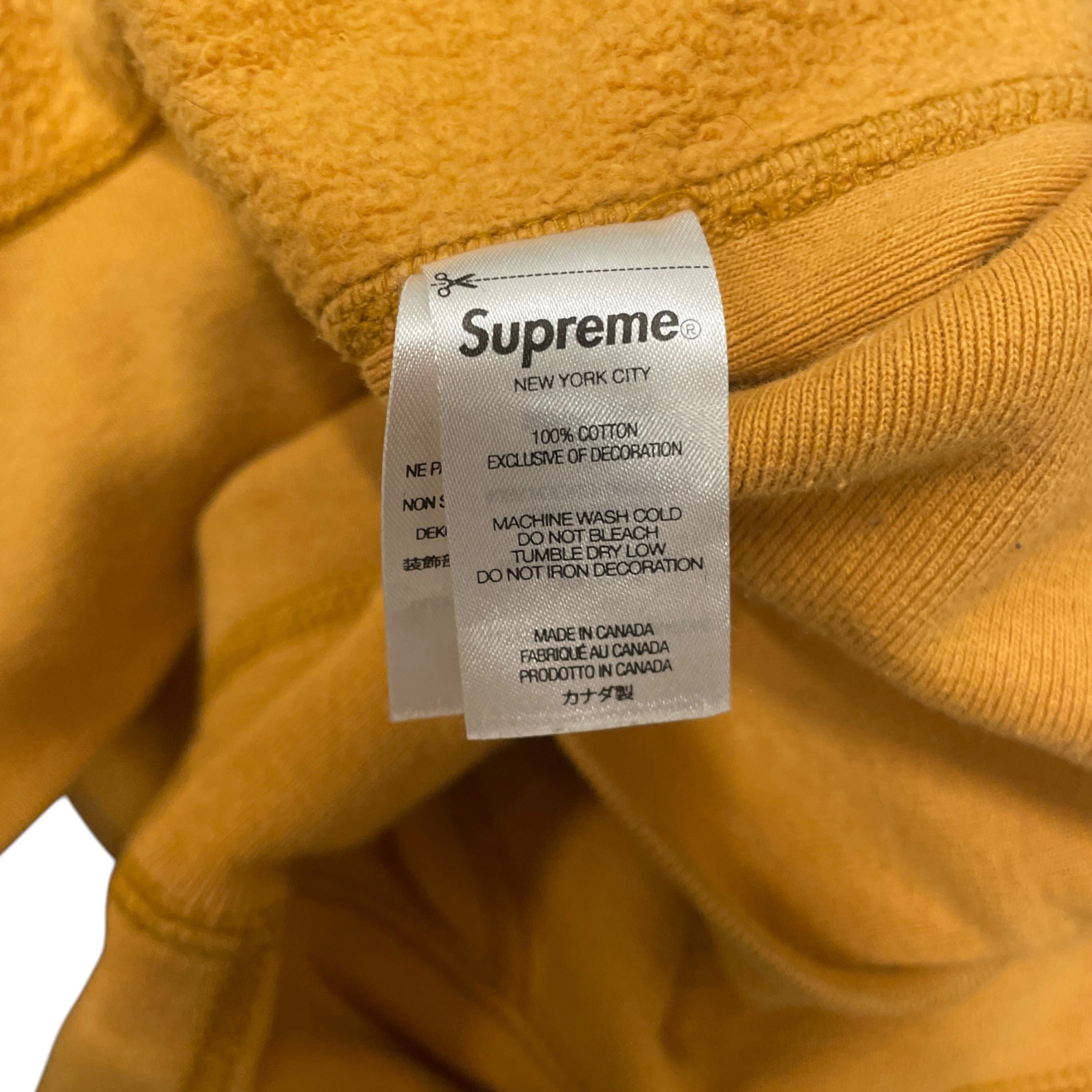Supreme/Hoodie/L/Cotton/YEL/MUSTARD BOX LOGO AS IS view 4
