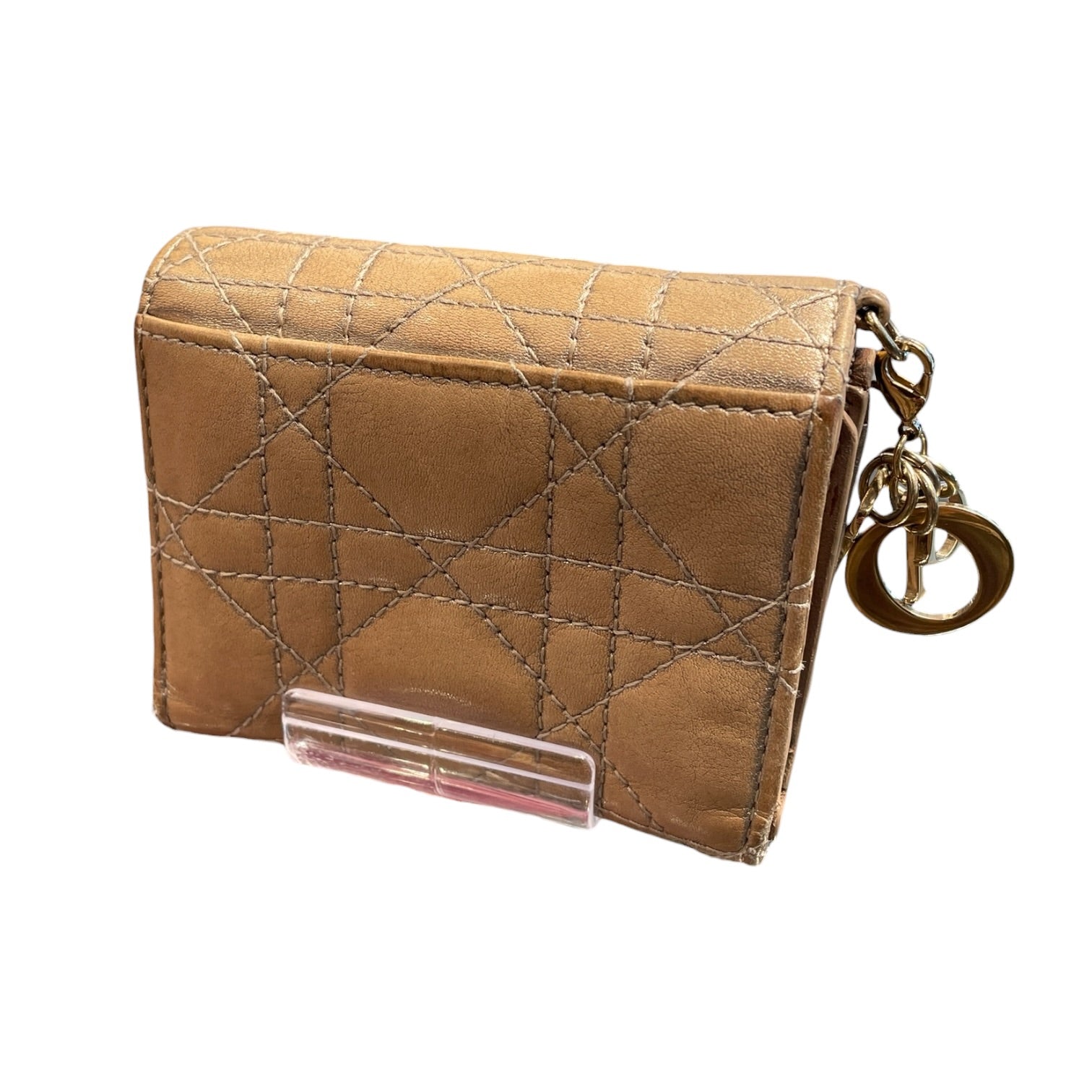 Christian Dior/Bifold Wallet/FREE/Leather/BEG/ view 2